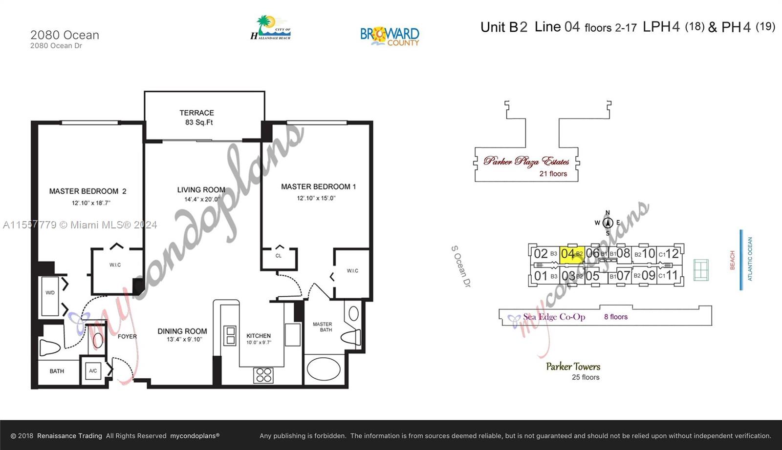 2080 S Ocean Dr 1404, Hallandale Beach, Florida 33009, 2 Bedrooms Bedrooms, ,2 BathroomsBathrooms,Residential,For Sale,2080 S Ocean Dr 1404,A11557779