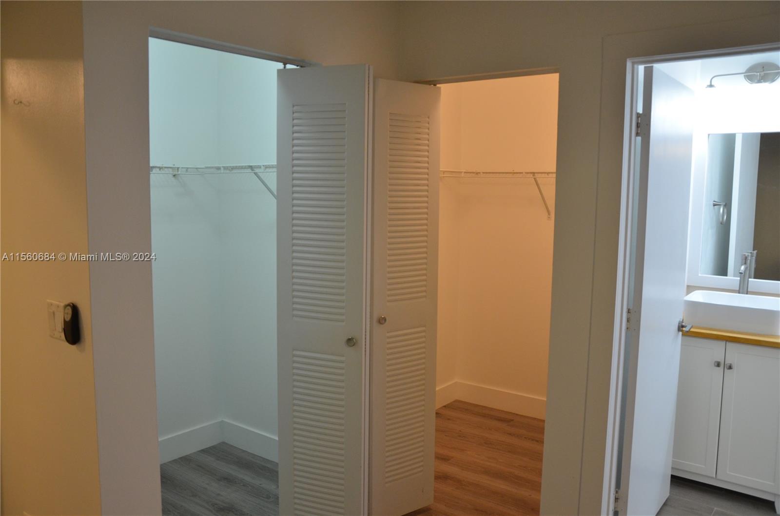 Master bedroom closets