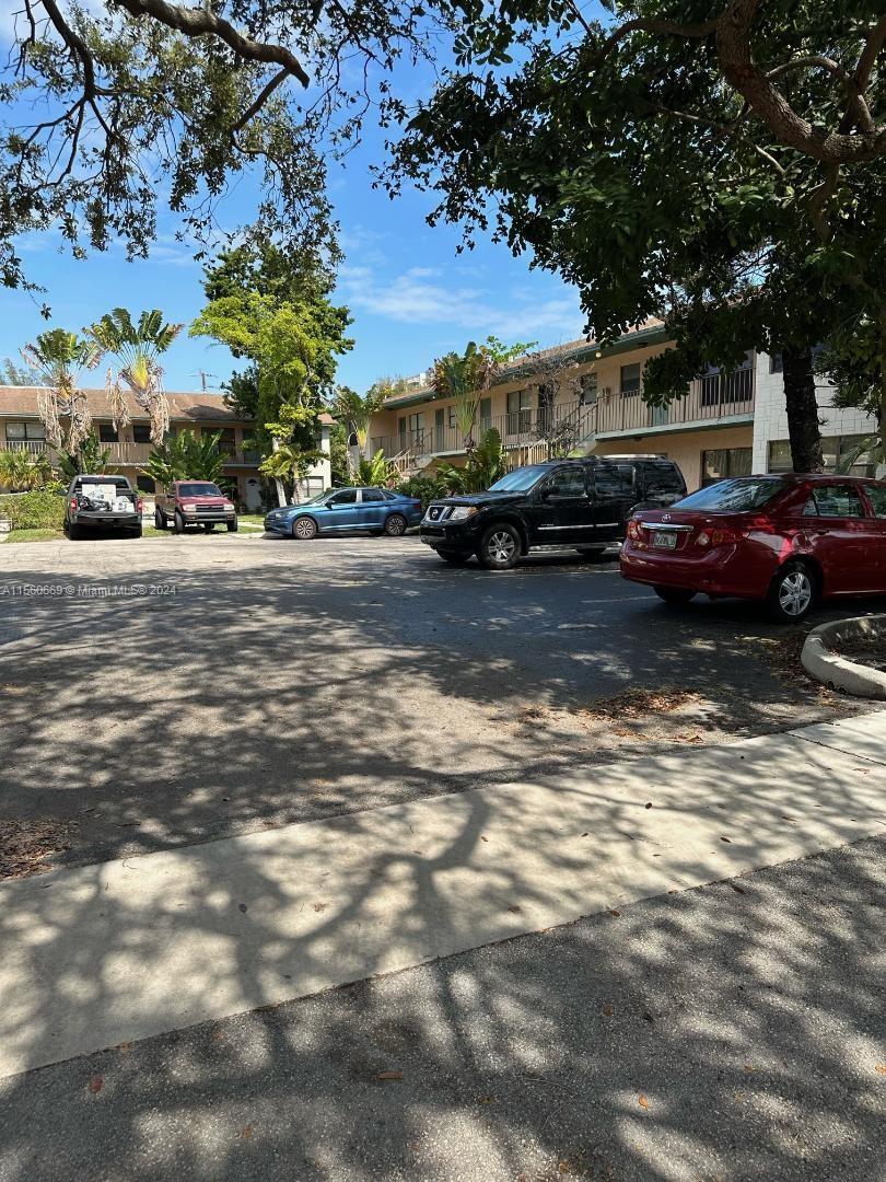 Parking area a buildings view