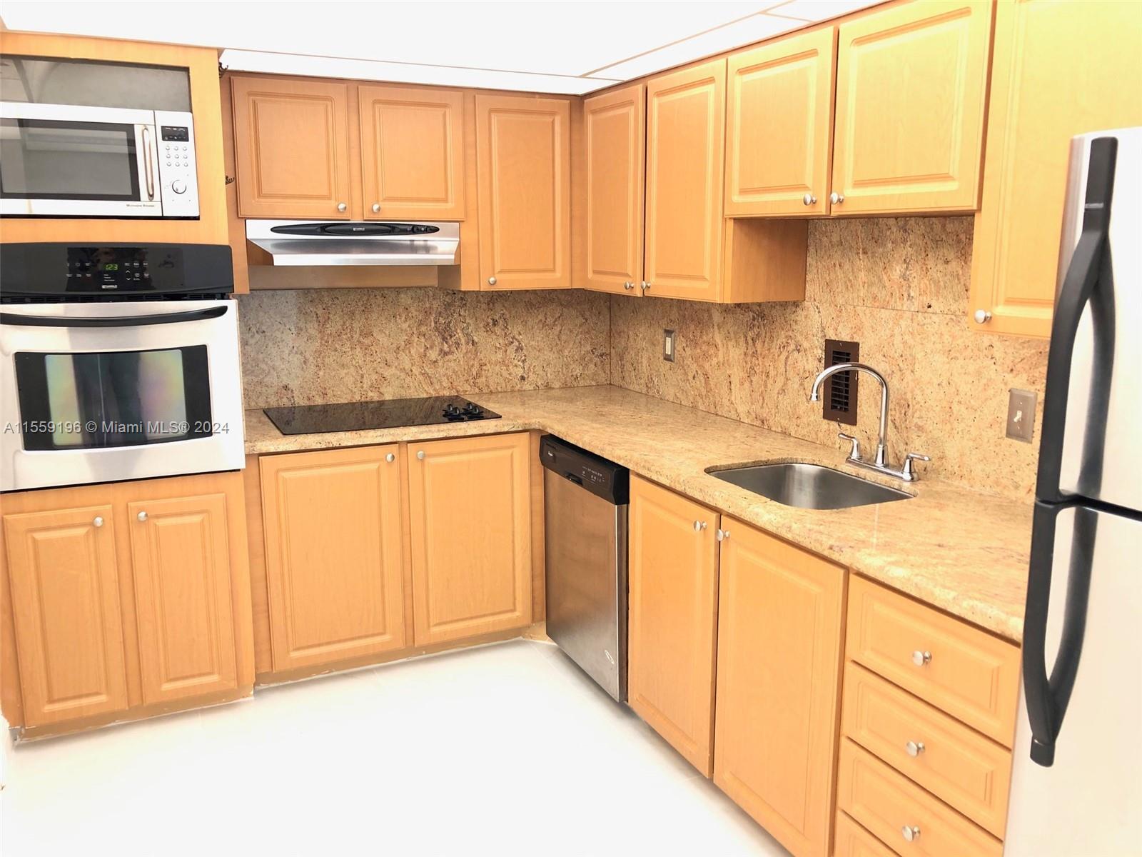 Kitchen with granite counters