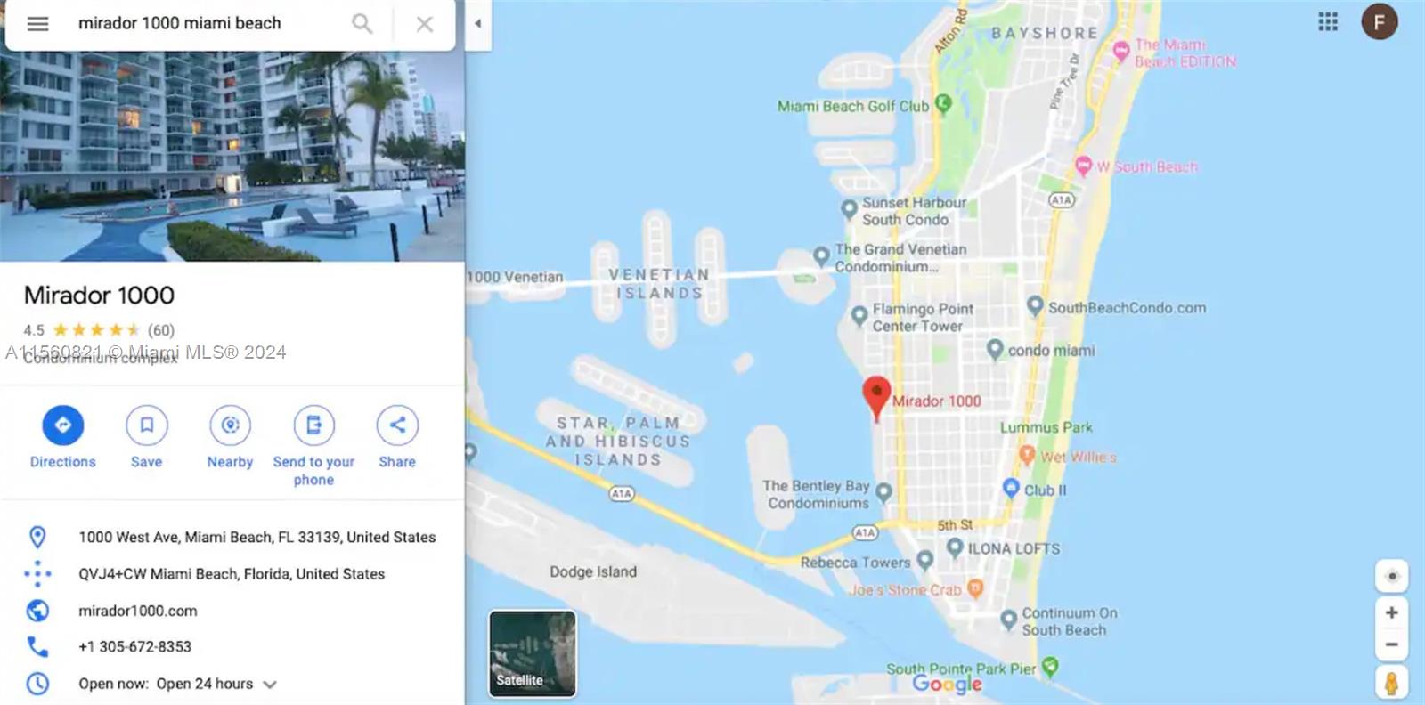 1000 West Ave 1509, Miami Beach, Florida 33139, 1 Bedroom Bedrooms, ,1 BathroomBathrooms,Residentiallease,For Rent,1000 West Ave 1509,A11560821