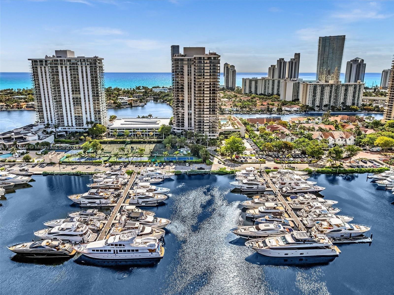 FAMED TURNBERRY MARINA LEADS RIGHT OUT TO THE INTRACOASTAL WATERWAY AND OCEAN WITH NO FIXED BRIDGES. PLENTY OF ROOM FOR YOUR YACHT!