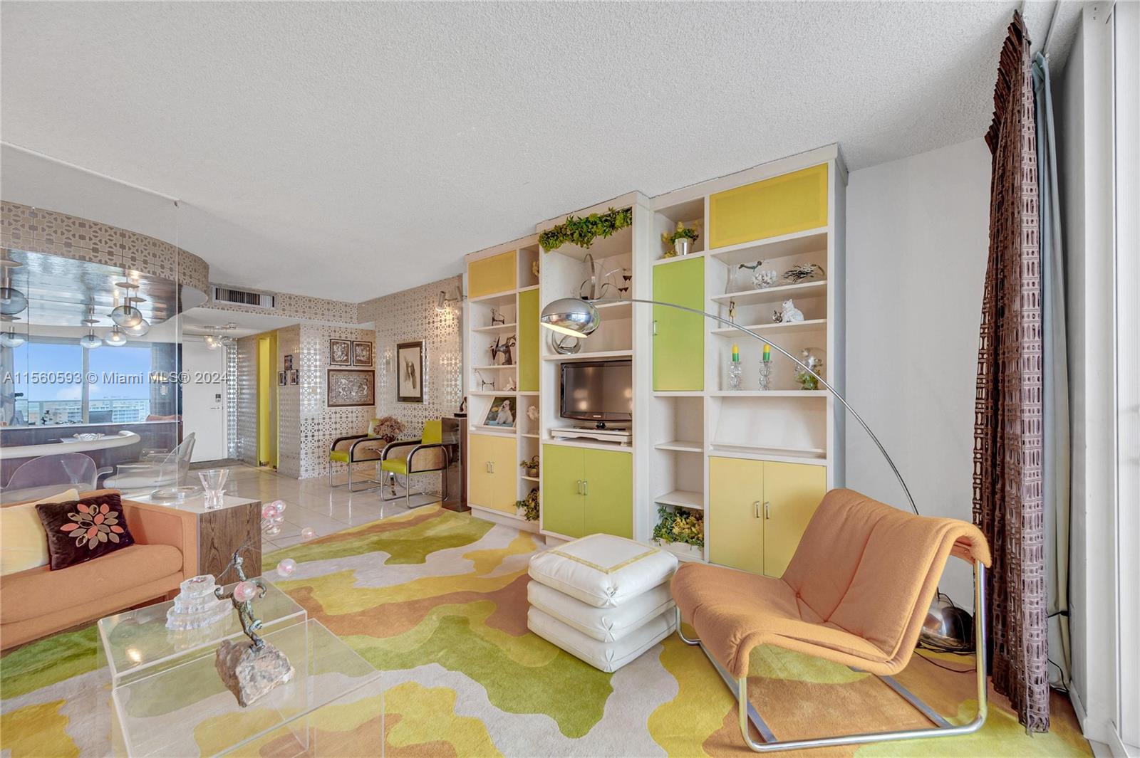 Living room and dining room