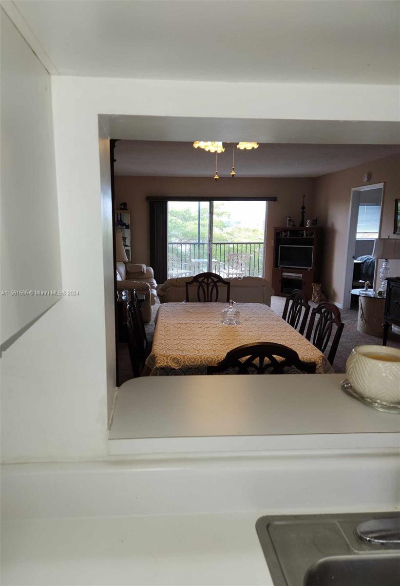 Pass thru window with view to balcony