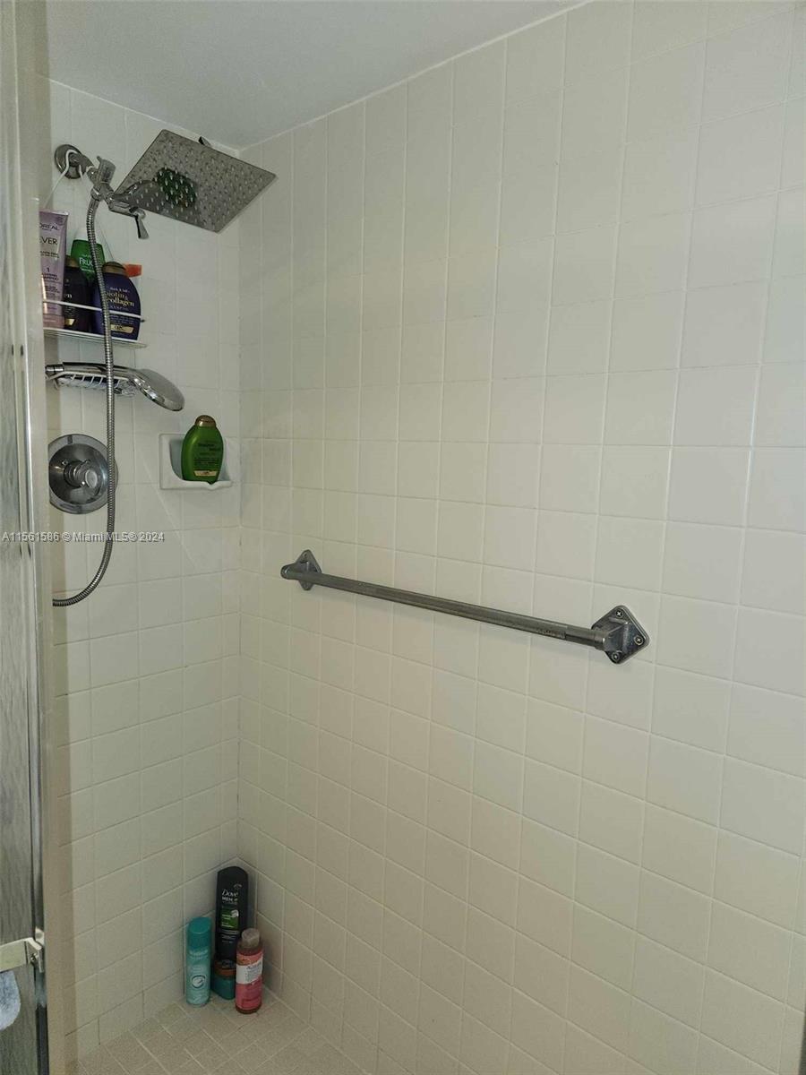 Master bath has walk in shower