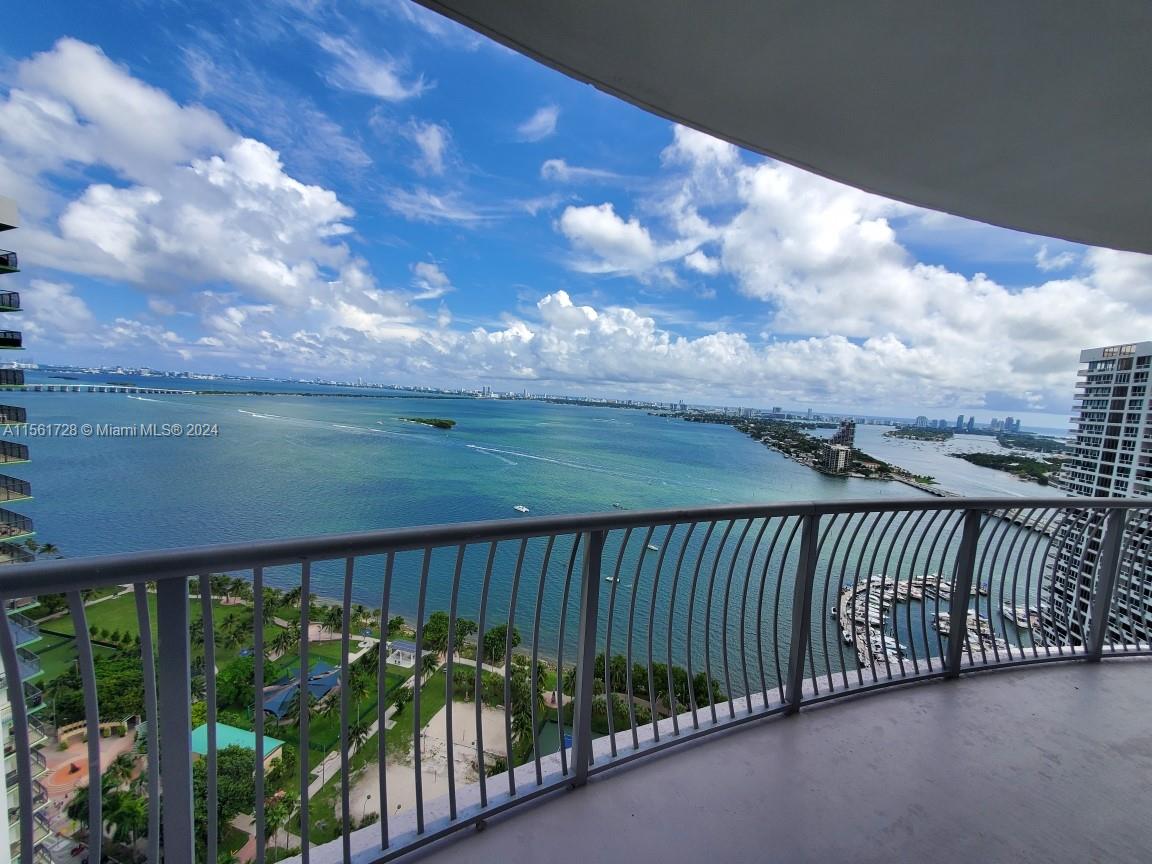 Two bedrooms two bathrooms at Opera Tower with panoramic views at Biscayne Bay. Walking distance to Metro Mover, bus station, Margaret Pace Park, Publix Supermarket, and shops.