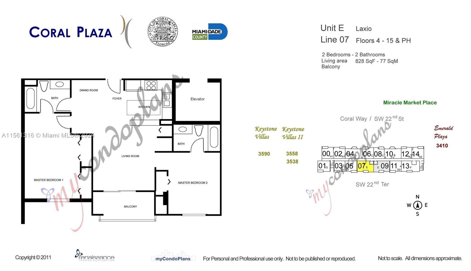 3500 Coral Way 409, Miami, Florida 33145, 2 Bedrooms Bedrooms, ,2 BathroomsBathrooms,Residentiallease,For Rent,3500 Coral Way 409,A11561316