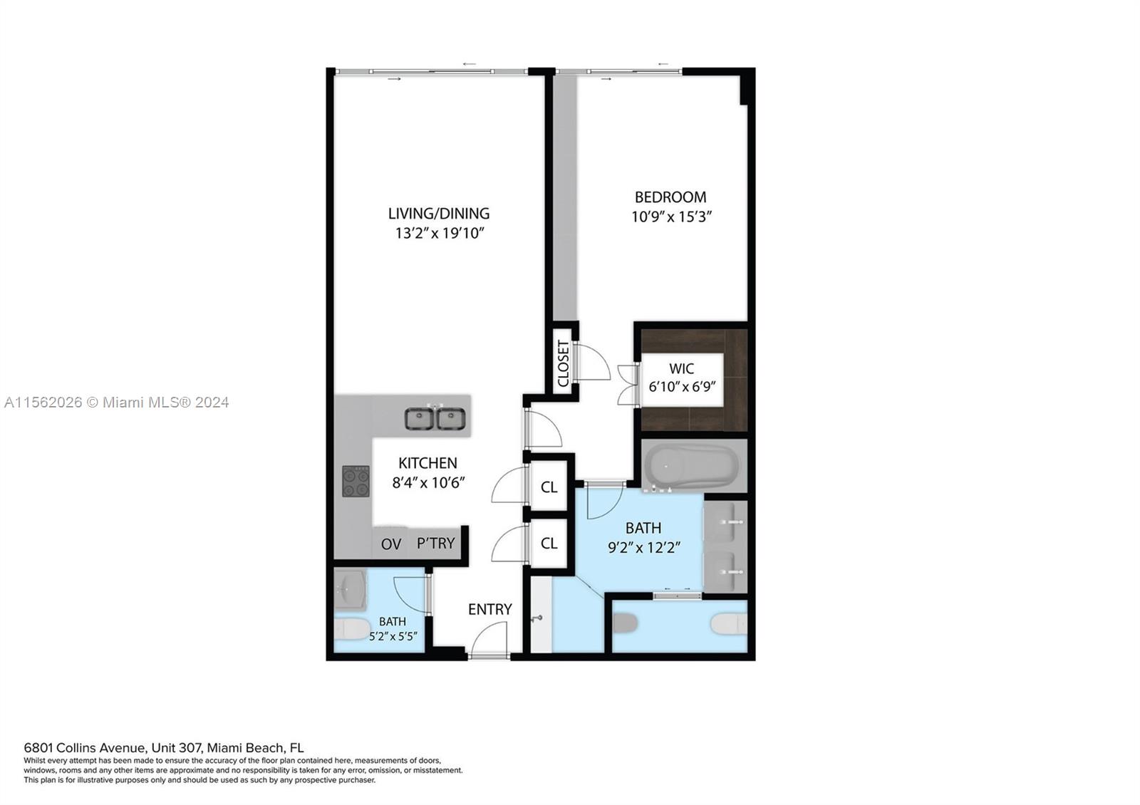 6799 Collins Ave 307, Miami Beach, Florida 33141, 1 Bedroom Bedrooms, ,1 BathroomBathrooms,Residentiallease,For Rent,6799 Collins Ave 307,A11562026
