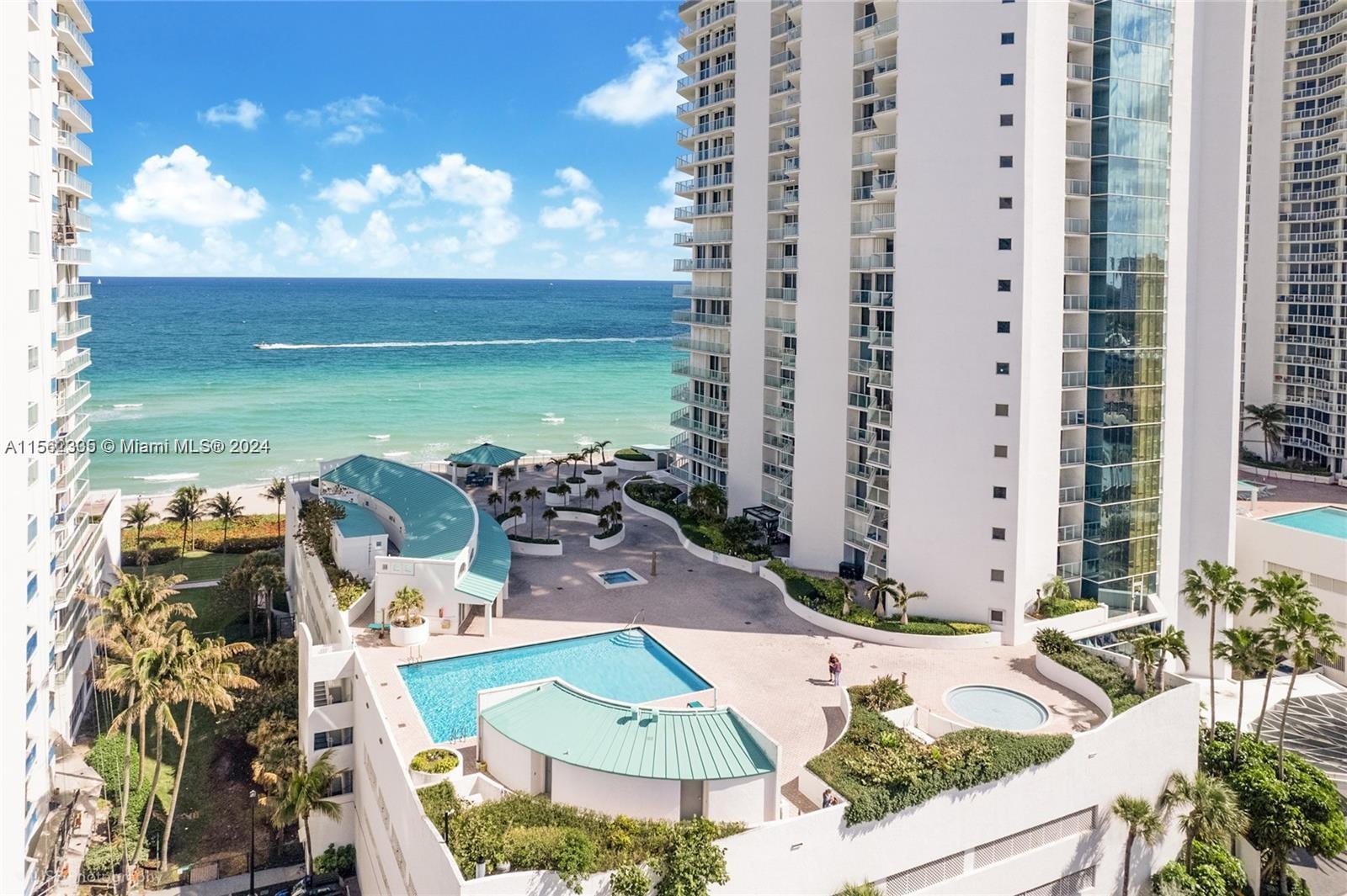 This unique 3 bedroom 3.5 bath oceanfront residence located in prestigious Sunny Isles offers an oversized terrace in with ocean views.  Fully  furnished unit offers lots of natural light throughout and boasts 2,970 sq ft. The spacious floor plan offers an open-concept with the living room and main master suite opening up to an expansive wrap around terrace with views of the ocean. Custom kitchen boasts large center island with breakfast bar, stainless-steel appliances and wine fridge. Master bathroom with travertine, dual-sinks and large jacuzzi tub, while second master bedroom includes an office nook. Resort-style living at Oceania offers amenities such as beach access, fitness center, spa, tennis, basketball and racquetball courts, private marina, and so much more.