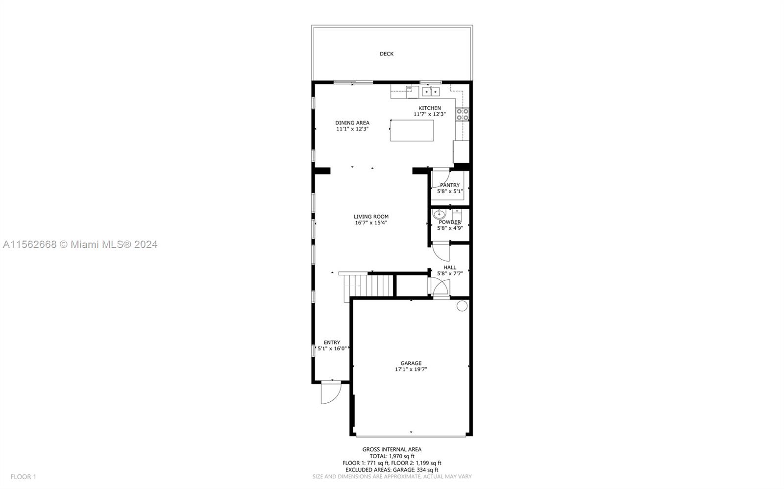 1st floor -All dimensions are approximate