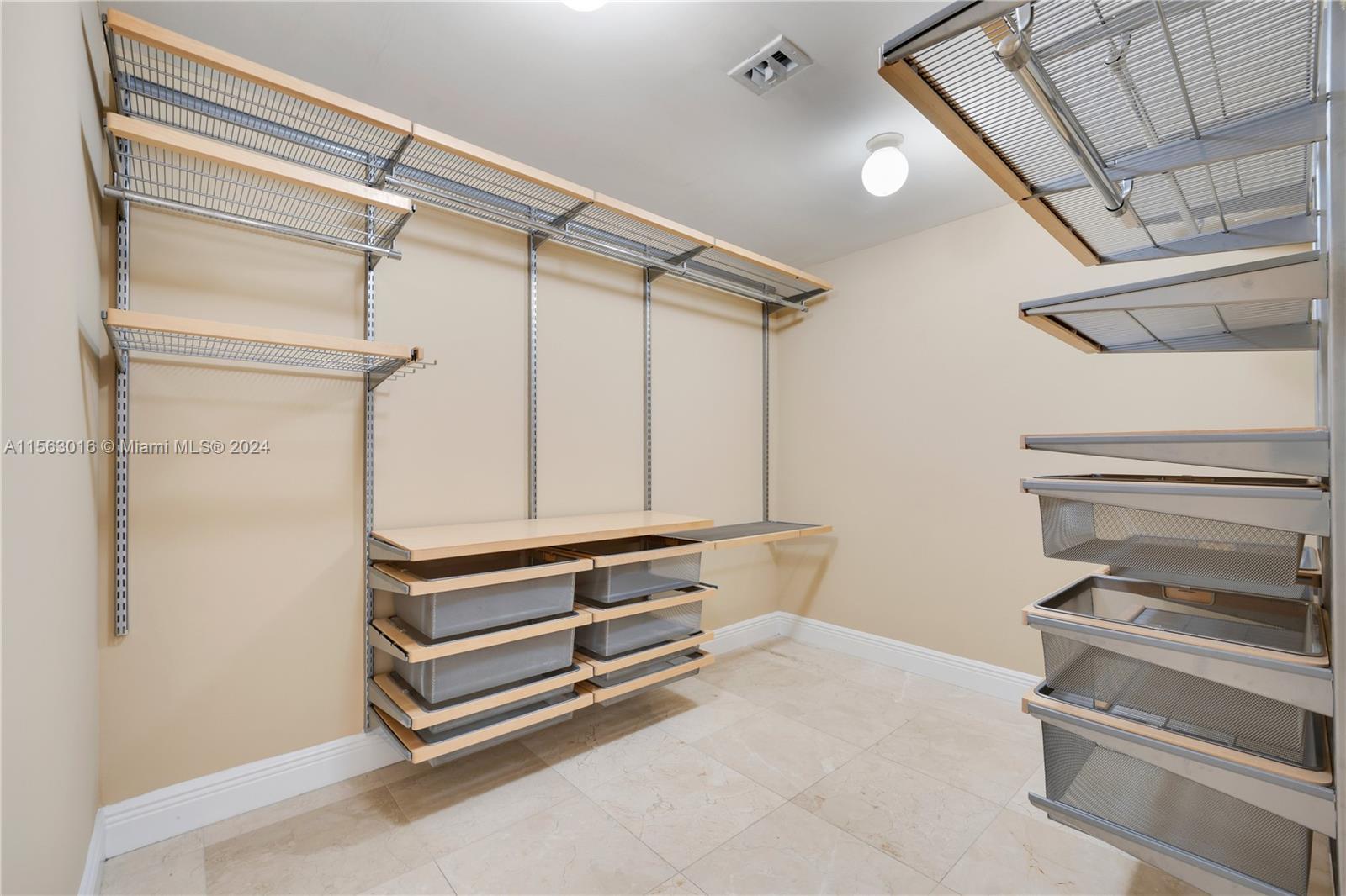 Master Closet with Elfa Shelving.