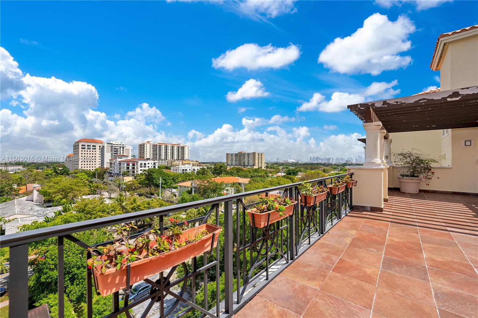 Rooftop terrace view.