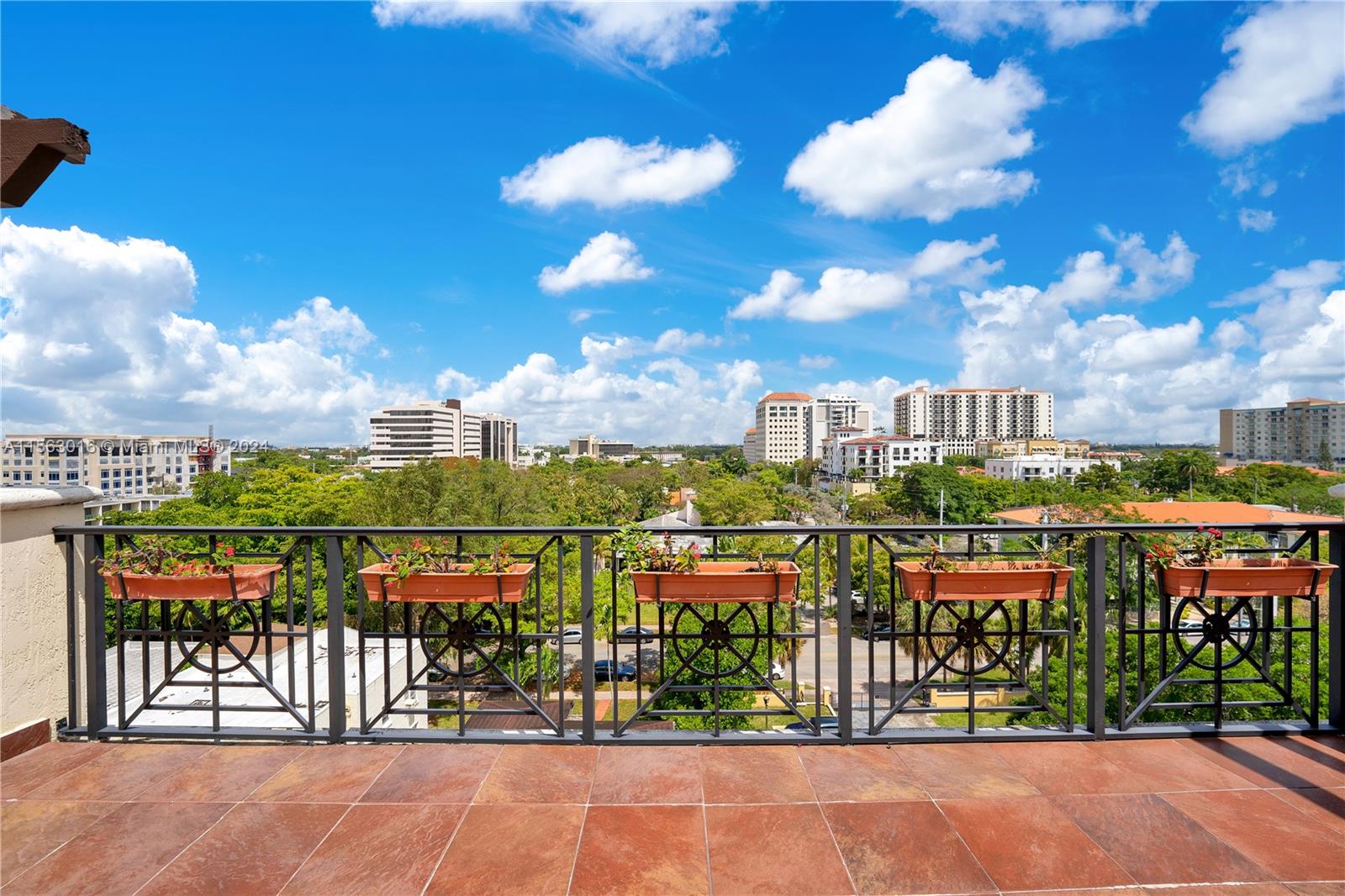 Rooftop terrace view.