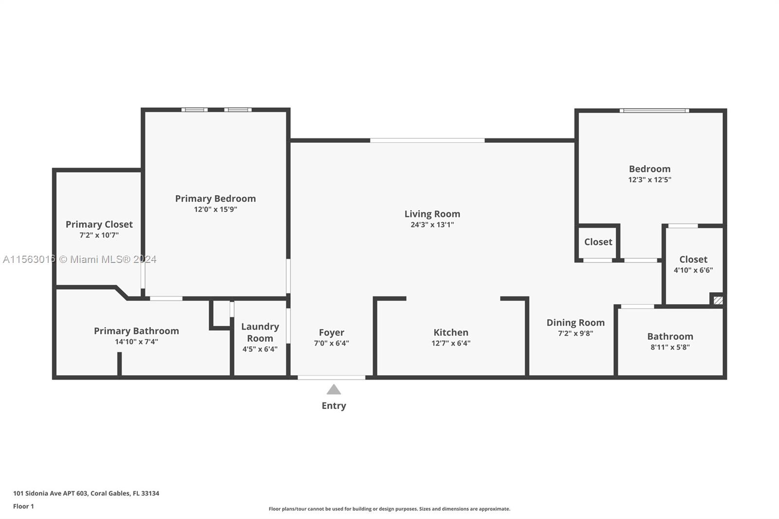 Balcony & condo unit faces south.