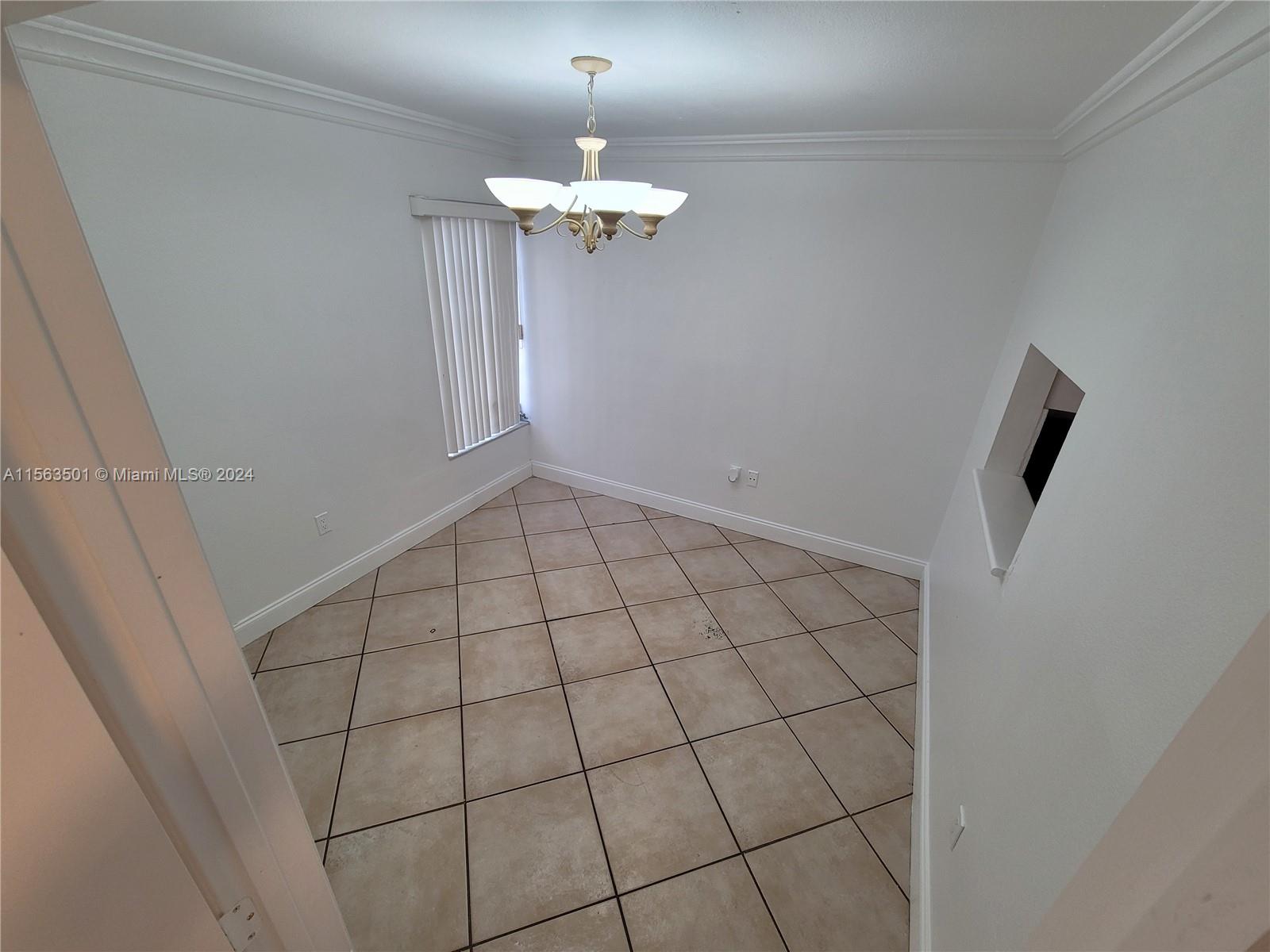 Dining/Office Room with Door.