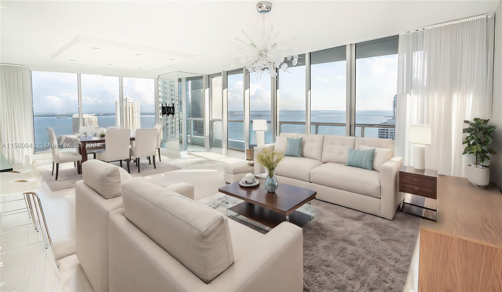 BEST PRICE FOR A HIGH FLOOR in Icon Brickell by Philippe Starck. This bright 3/2 corner unit in the coveted 01-line! Enjoy spacious layouts, stunning high-floor water views, & high-quality upgrades like premium marble flooring, luxurious bathroom cabinets, custom closets, designer doors, & more. Icon Brickell, known for its 5-star resort amenities and prime Brickell location, is home to two elite restaurants. Just a short walk to Brickell City Center, Whole Foods, and endless entertainment options. Enjoy the largest residential condo pool in the area, offering a resort-style oasis for relaxation. Stay fit in the incredible fitness center equipped with state-of-the-art facilities and indulge in the ultimate spa and lavish baths. NO SPECIAL ASSESSMENTS! Tenant occupied until 5-2025.