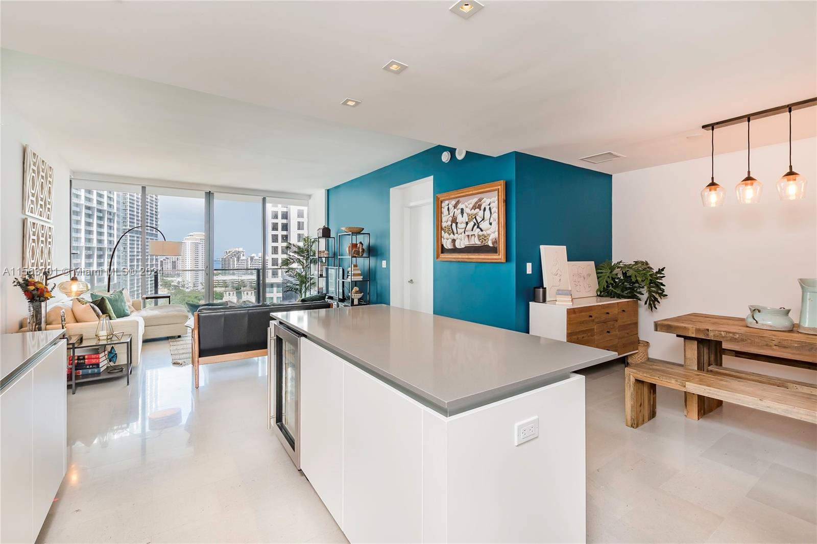 Welcome to this spacious 2 bed 2.5 bath, 1,400 SF Unit in the heart of Brickell. This property is turn-key and offers top-of-the-line
finishes, featuring a spacious balcony that overlooks the city. Enjoy great amenities such as a fitness center, infinity swimming pool,
24/7 concierge, kids’ playground, covered parking, and valet right in the building. Ideally located in Brickell City Center, steps away
from Luxury shopping, Dining and entertainment.