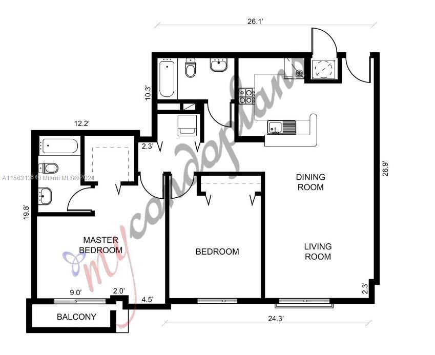 3000 Coral Way 1510, Miami, Florida 33145, 2 Bedrooms Bedrooms, ,2 BathroomsBathrooms,Residentiallease,For Rent,3000 Coral Way 1510,A11563136