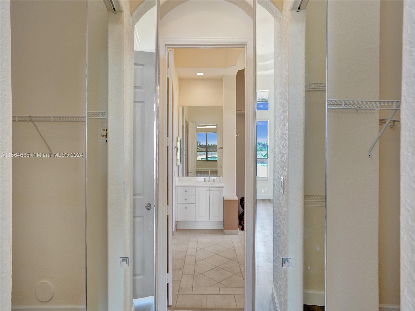 Entry to the primary bathroom