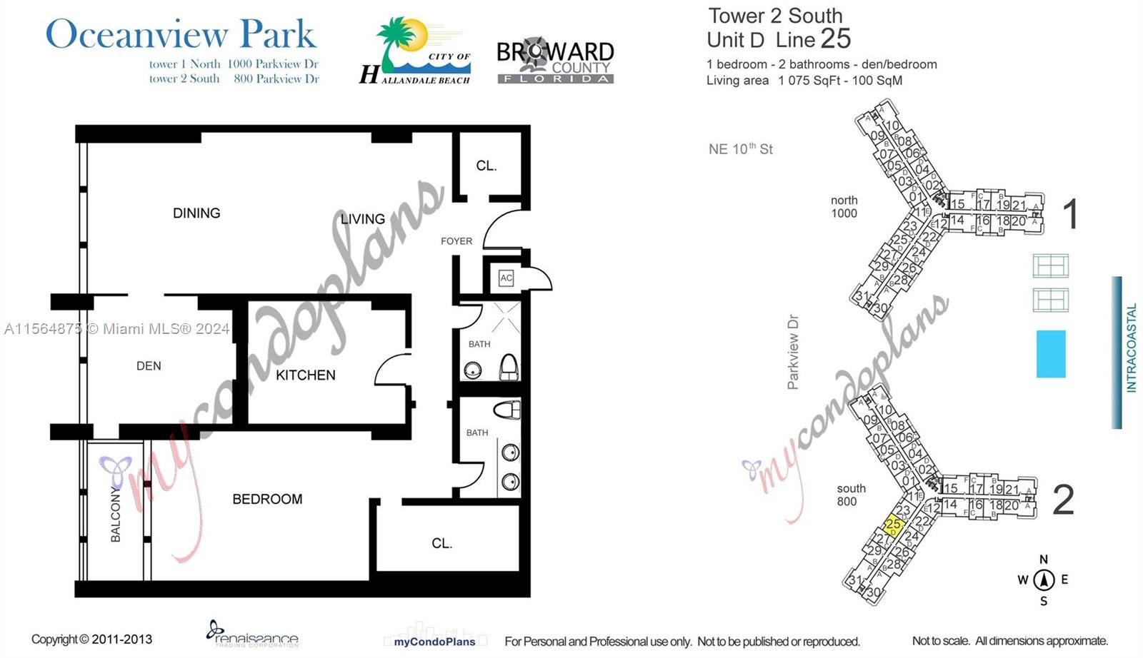 800 Parkview Dr 625, Hallandale Beach, Florida 33009, 2 Bedrooms Bedrooms, ,1 BathroomBathrooms,Residential,For Sale,800 Parkview Dr 625,A11564875