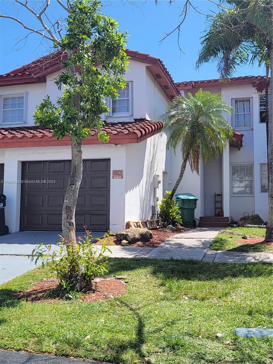 This Spanish style townhome features 3 bedrooms, 2.5 bathrooms and a 1 car garage. Washer and dryer included. Great community in Saga Bay, close to great schools and conveniently located near major highways. Pets allowed 9lbs and under per landlords request with additional deposit. Association approval can take up to 14 days. French doors lead to an amazing screened patio. Guest parking available. Updated floors, bathrooms and kitchen. Tenant occupied till April 30th. Available for move in May 1st.