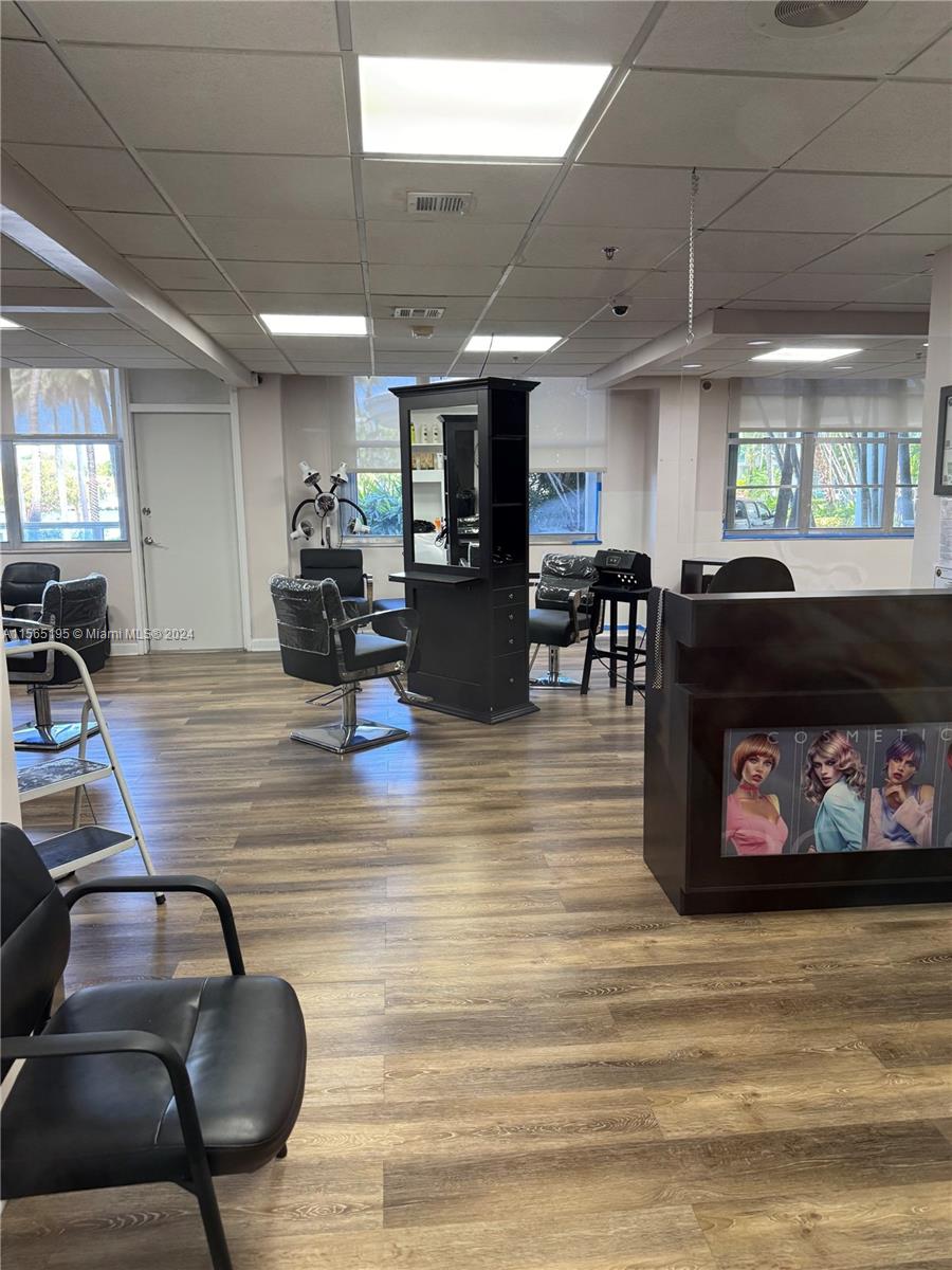 Hair salon inside building