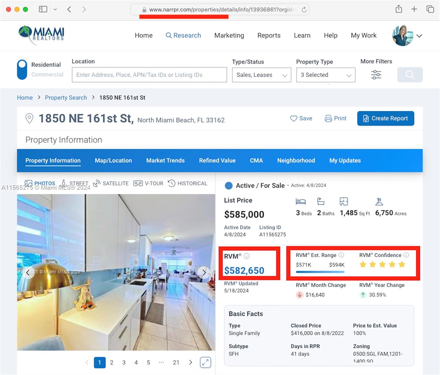 1850 NE 161st St, North Miami Beach, Florida 33162, 3 Bedrooms Bedrooms, ,2 BathroomsBathrooms,Residential,For Sale,1850 NE 161st St,A11565275