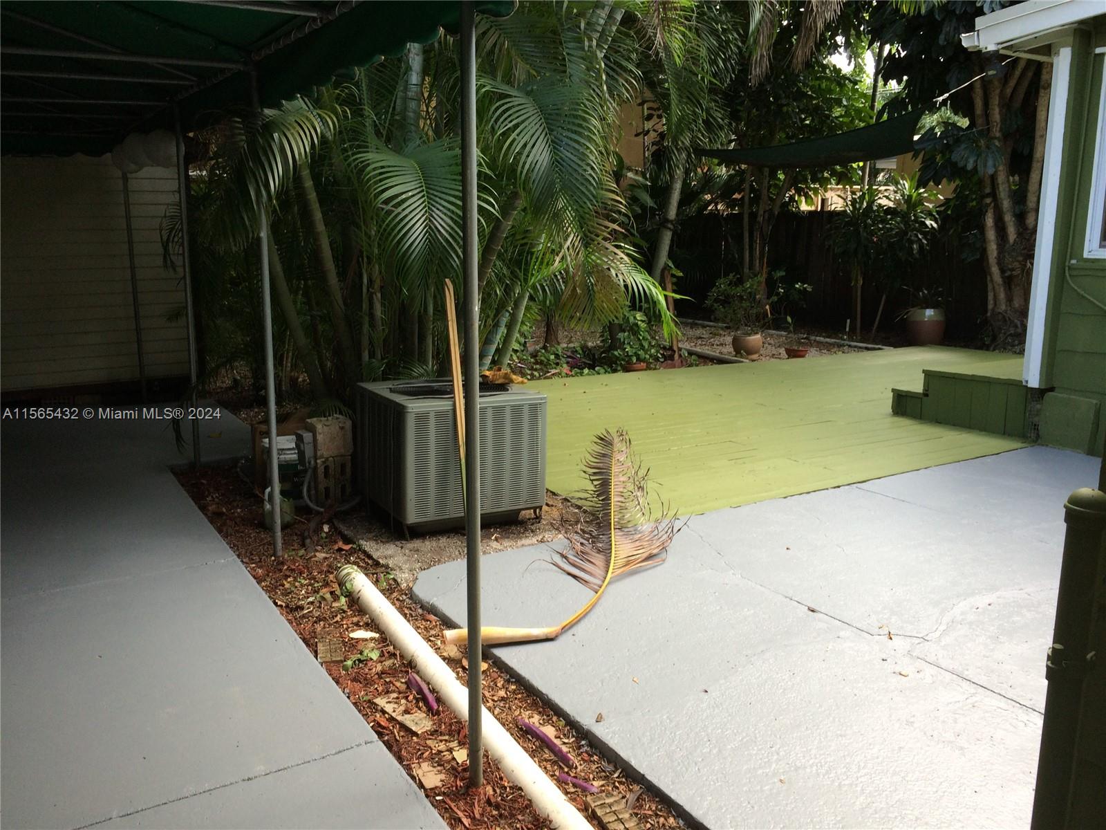 Fenced patio