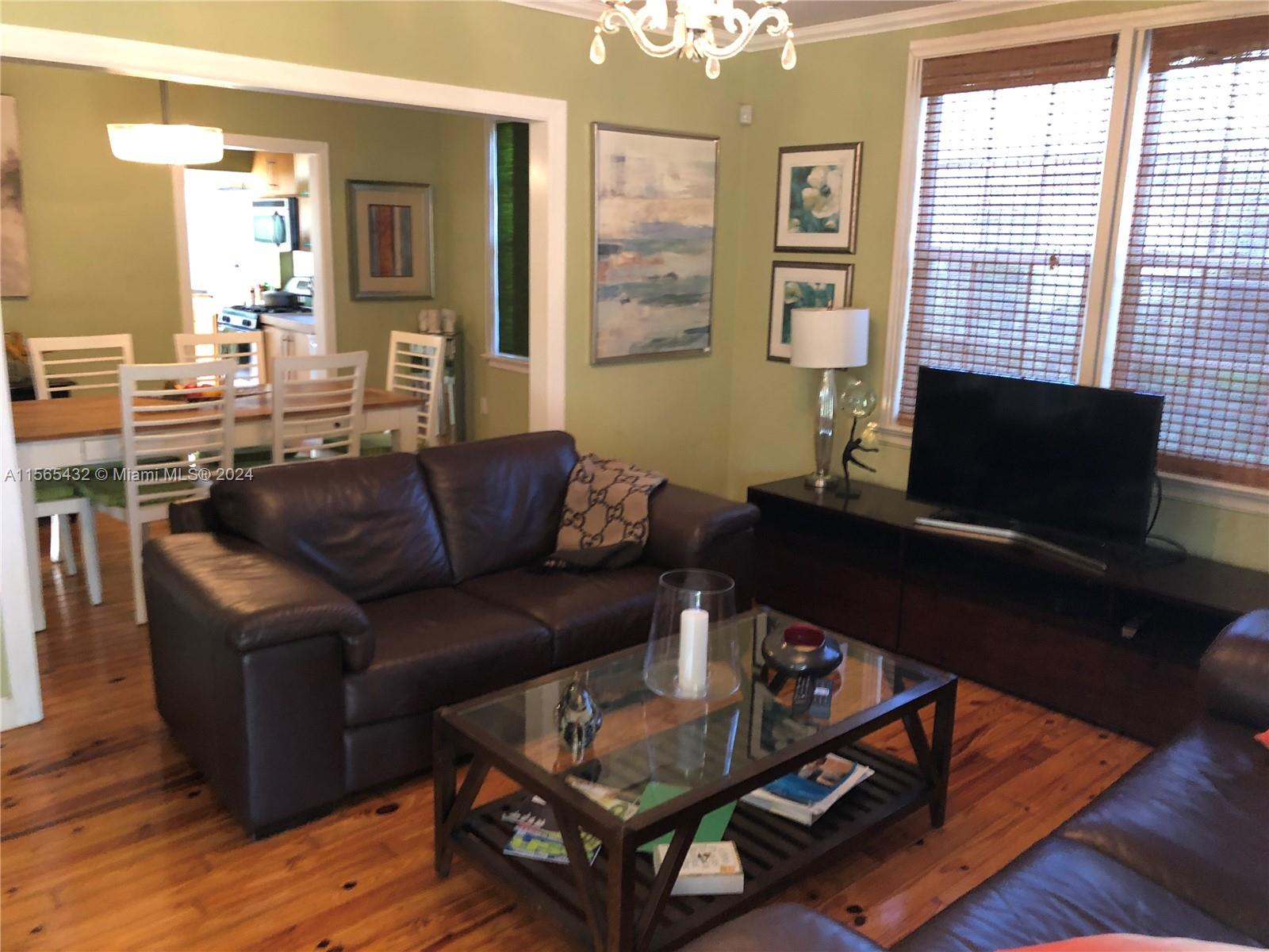 Separate living and dining area