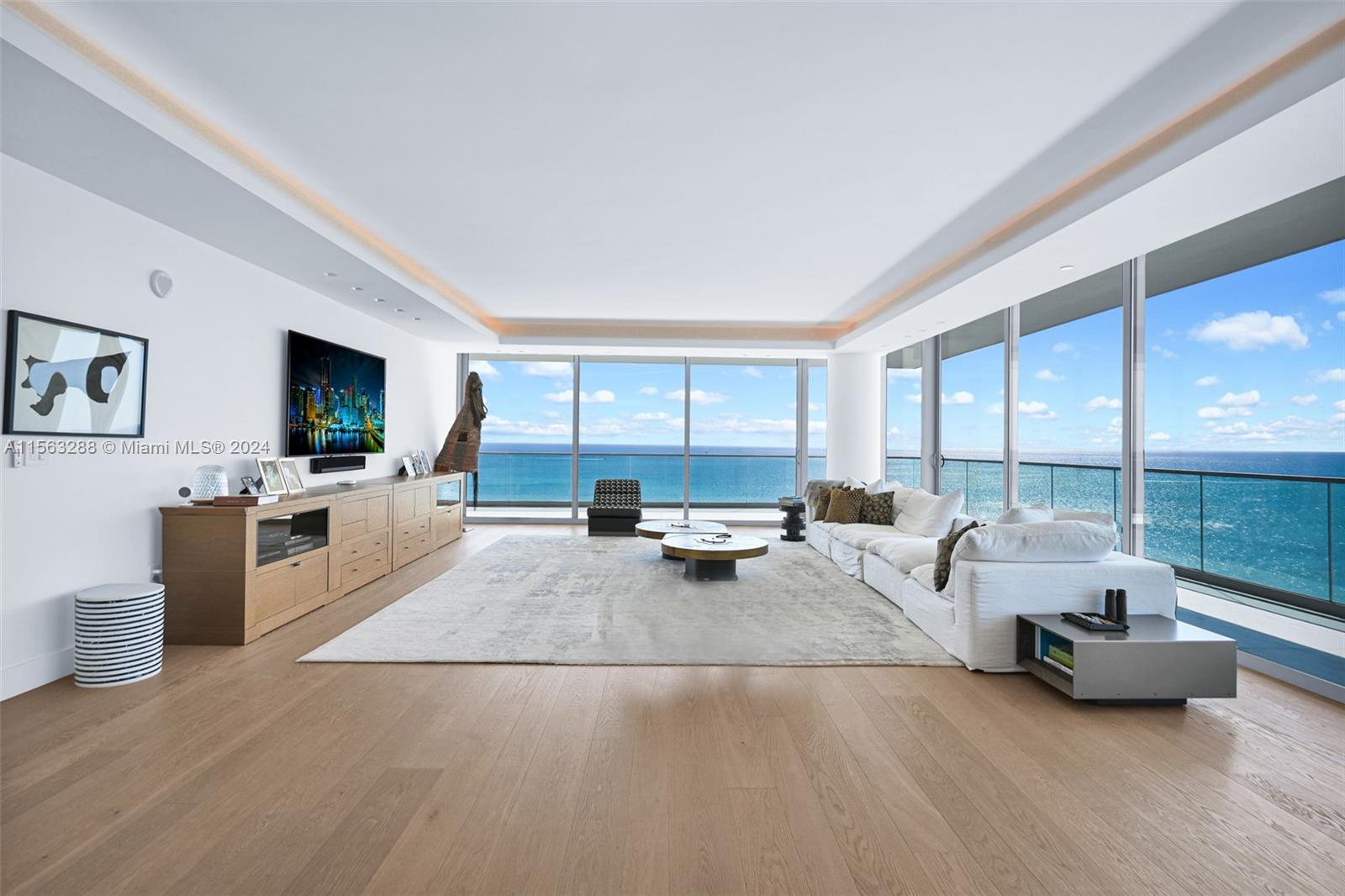 This exceptional high-floor oceanfront residence offers unparalleled views of the glistening Atlantic Ocean and iconic Downtown Miami skyline. Situated on the southeast corner, this flow-through unit showcases a sprawling wrap-around terrace where you can indulge in breathtaking sunrises and sunsets.

With 3 bedrooms and 4.5 bathrooms, luxurious interiors feature ample space for comfortable living. Private elevator entrance ensures exclusivity and convenience, while panoramic views from almost every room create an ambiance of serenity and sophistication.

Experience resort-style living at Oceana with 5-star amenities that include 2 pools, cabanas, full beach service, concierge, spa, clay tennis courts, private restaurant and exceptional art collection.