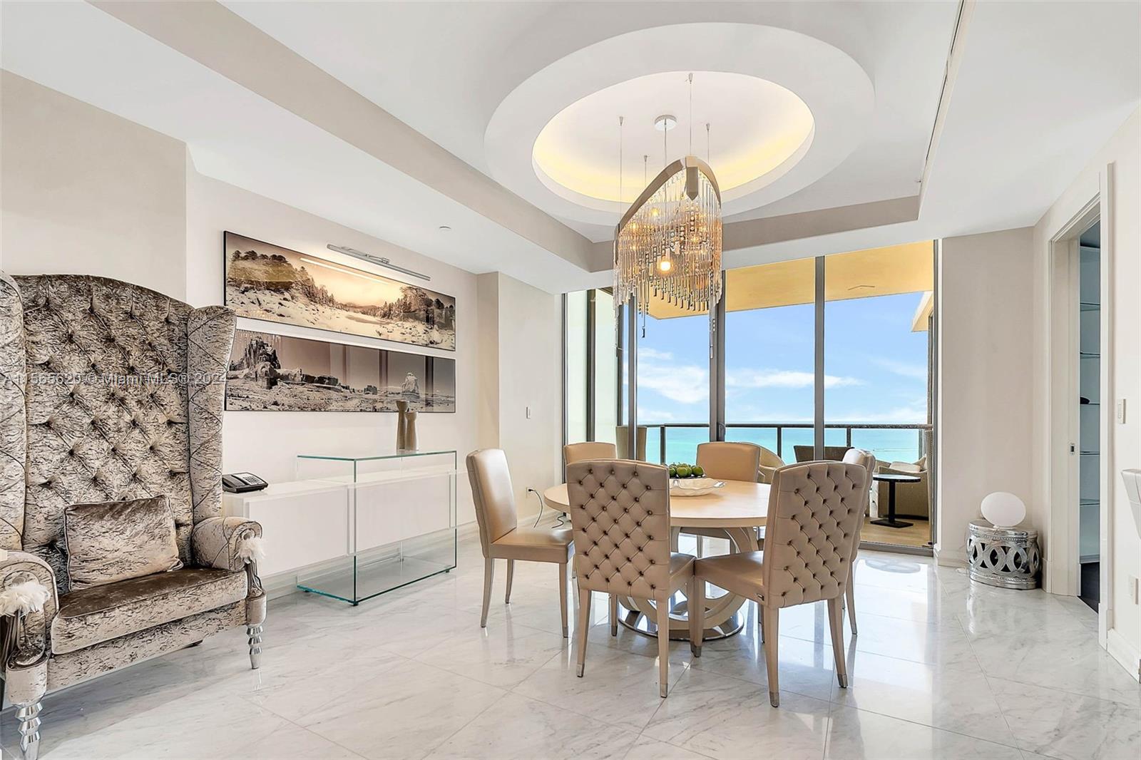 Elegant, Sophisticated & One of A Kind Ocean Front Penthouse. As you enter into Your Private Foyer & Elevator You Are Greeted with Mesmerizing Direct Ocean Views from Every room. This Spacious Turn Key PH features 2 Large Bedrooms, 2.5 Baths, den and 3 private Terraces. Professionally Decorated, Furnished & Designed with The Finest Finishes & Italian Imported Materials: Bianco Carrara Marble, Canaletto Walnut, Bisazza Mosaics and Custom Italian Handcrafted Doors. Residents Have exclusive Access to The Beach, Private Pools, Housekeeping Service, Concierge, Outdoor & Indoor Cabanas, Spa, Fitness Center, Restaurants and Across the Street to The Very Famous Bal Harbour Shops. Available to show from from May 1st. Minimum 6 Month Rent