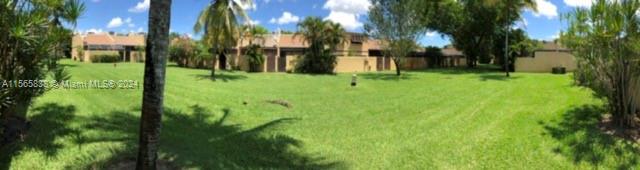 Big shared green space behind units