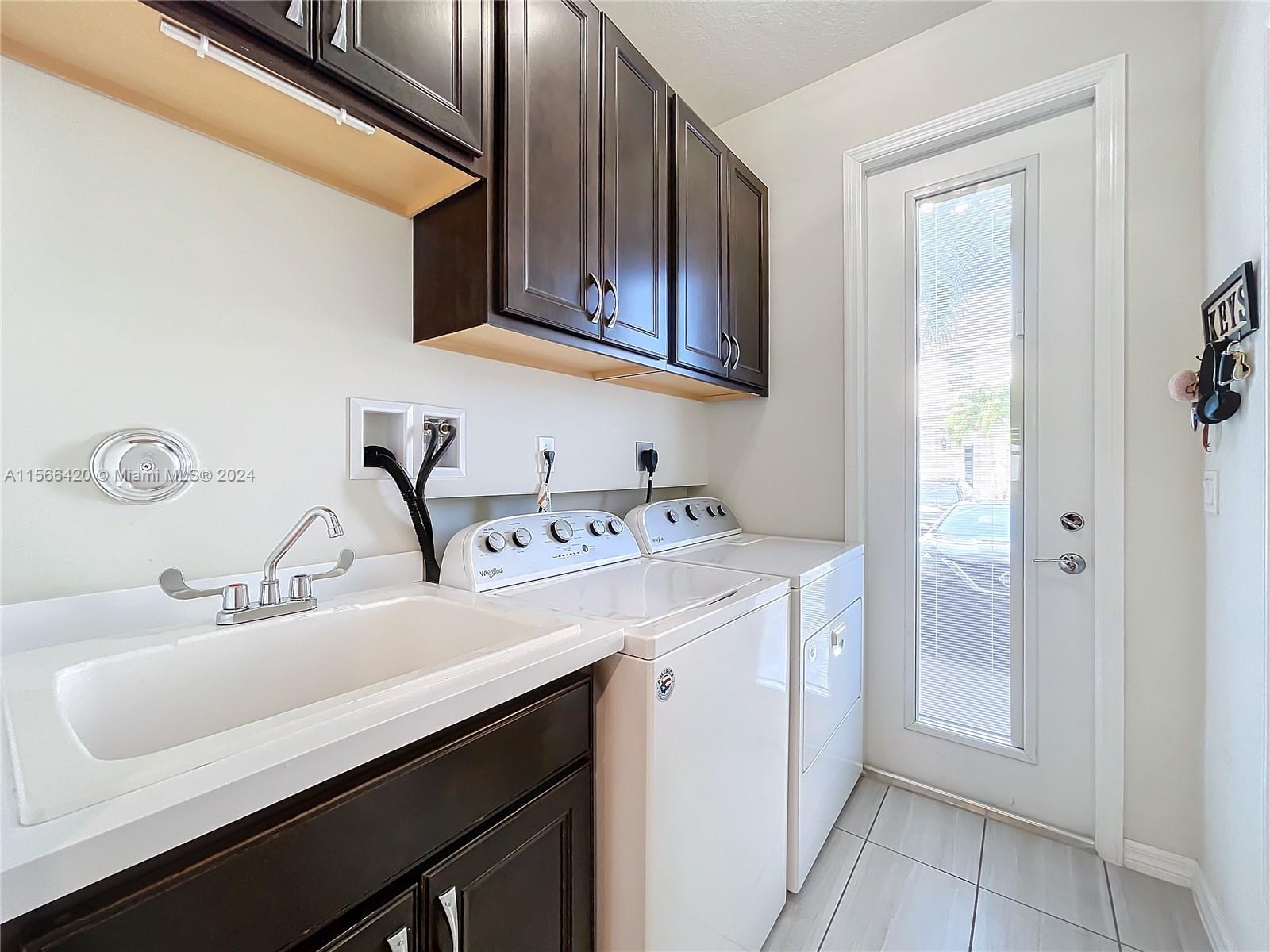 laundry and back exit