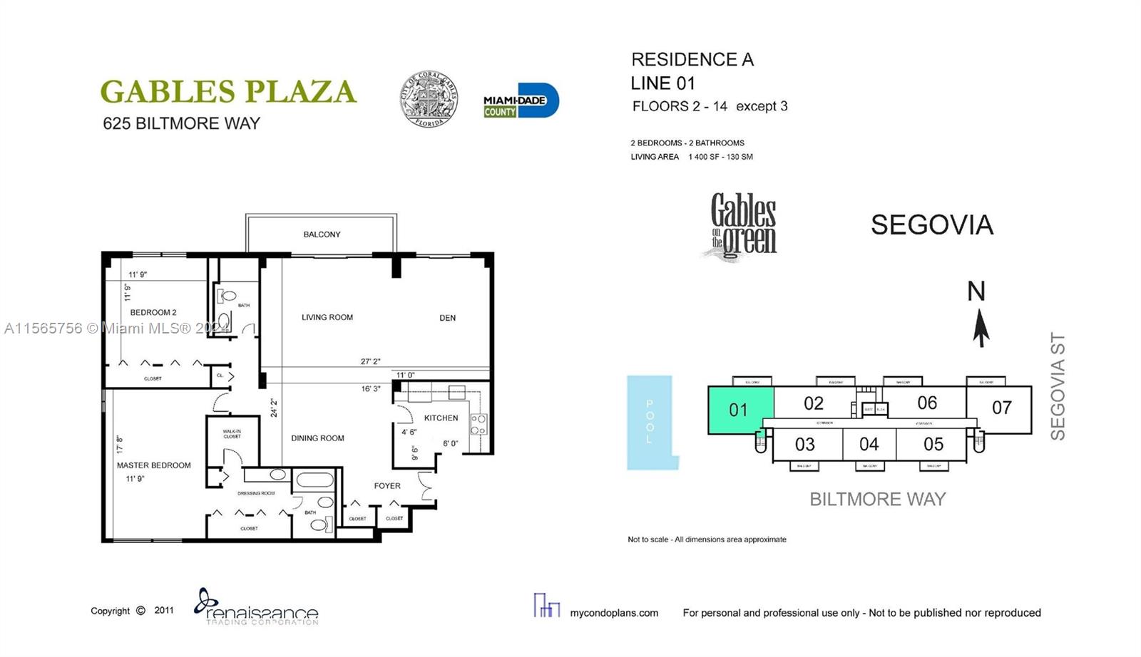 625 Biltmore Way 601, Coral Gables, Florida 33134, 2 Bedrooms Bedrooms, ,2 BathroomsBathrooms,Residential,For Sale,625 Biltmore Way 601,A11565756