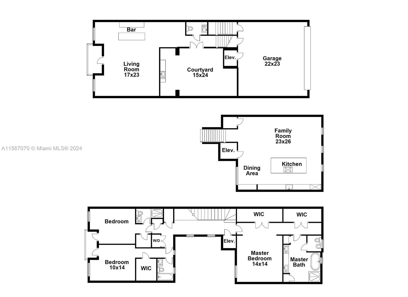 629 Santander Ave 7, Coral Gables, Florida 33134, 3 Bedrooms Bedrooms, ,3 BathroomsBathrooms,Residentiallease,For Rent,629 Santander Ave 7,A11567070
