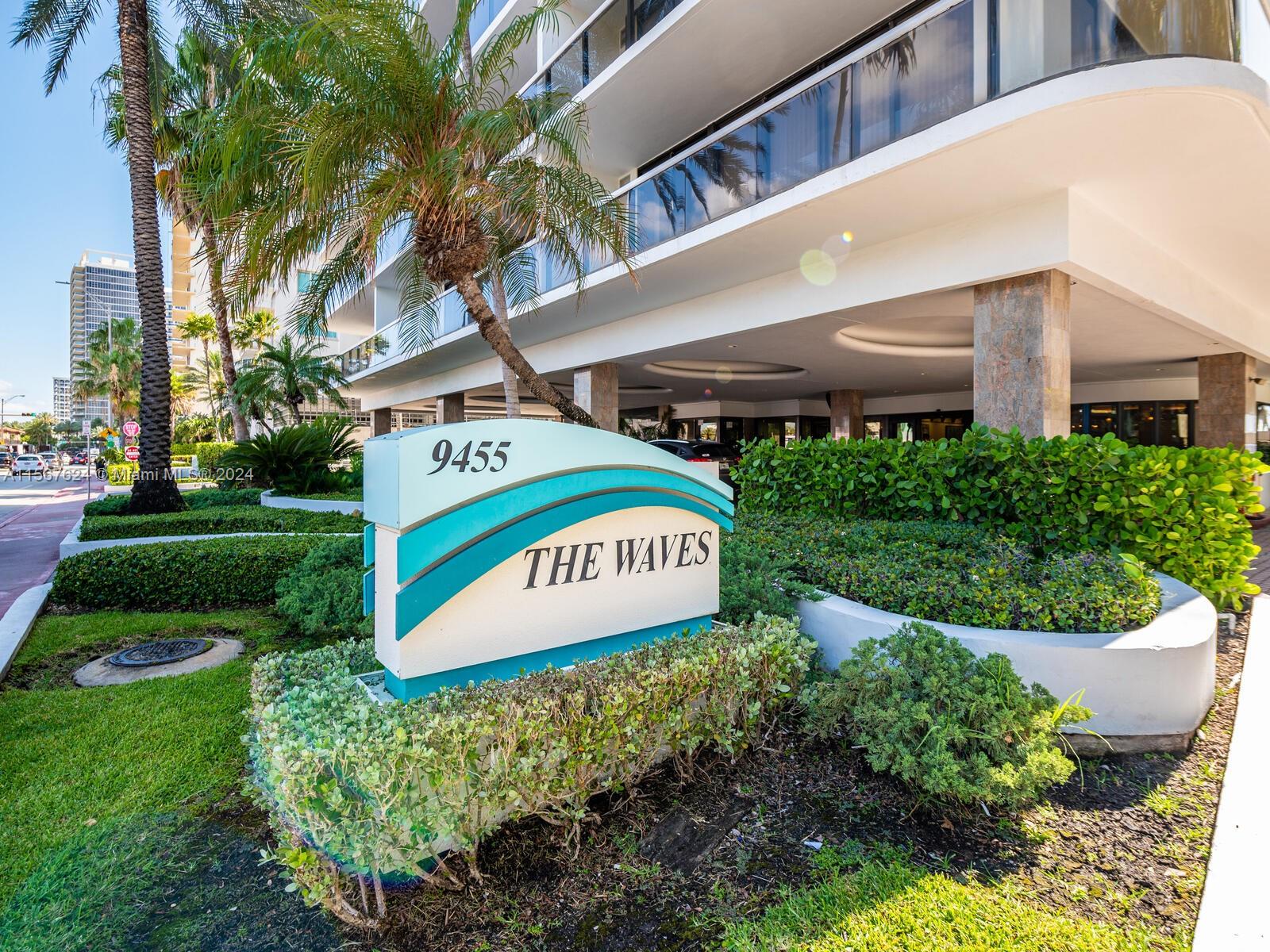 The Waves of Surfside Oceanfront Building. Winter Seasonal rental is Available Immediately for a Minimum of 6 Months. Very comfortable Fully Equipped, Split 2 Bedroom 2 Bath with very open West Views. Fantastic, Location Center of Surfside Shopping District, and A short distance to the Bal Harbour Shops. Rental Payments included cable and internet, 24-hour doorman security, Valet Parking, 1 Self Parking Space, a Gym, a Pool, Jacuzzi, and Beach Service.