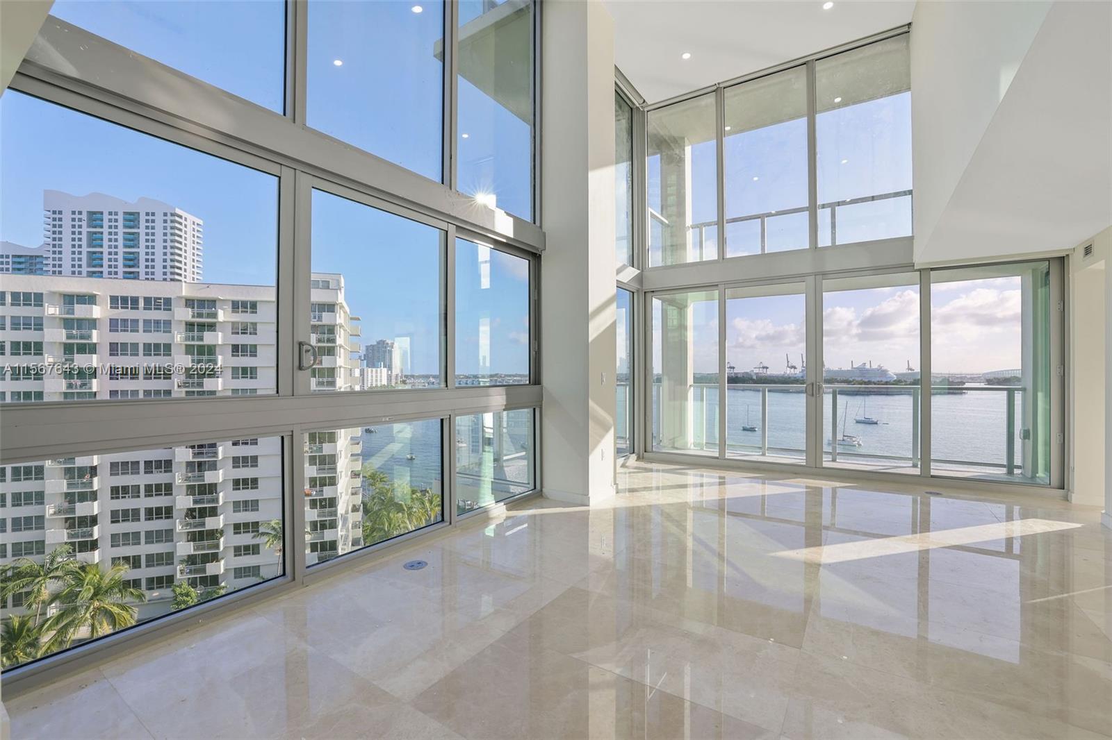 AVAILABLE 05/25 (UNIT CAN'T BE SHOWN TILL AVAILABLE DATE). This two-story unit has unobstructed Bay views of the Miami skyline and features French vanilla marble floors, Monte Bianco marble countertops, modern kitchen w/ Sub Zero Wolf Appliances, floor to ceiling windows w/ views of the bay and balconies facing the water. Amenities include fitness center, two resort style pools and cabanas, BBQ area, onsite restaurants and much more. Move in cost are 1st month + $5K dep. Pet Fee: $400+$50/month. *FAST APPROVAL! (NOTE: Rental rates are subject to change depending on move-in date and lease term. Advertised rate is best rate and maybe on leases longer than 12 months. Income must be greater than 3x one month's rent and minimum credit score of 620 in order to be approved).
