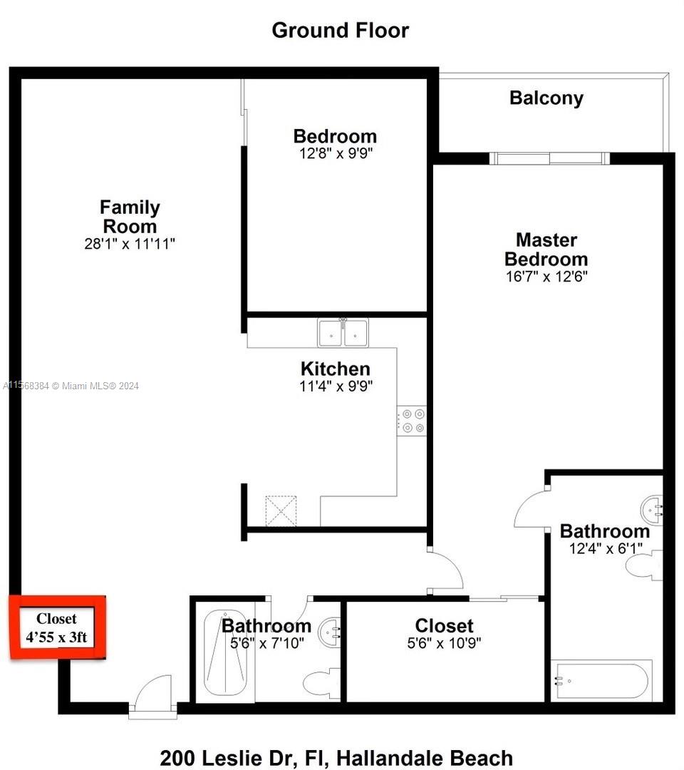 200 Leslie Dr 202, Hallandale Beach, Florida 33009, 2 Bedrooms Bedrooms, ,2 BathroomsBathrooms,Residential,For Sale,200 Leslie Dr 202,A11568384