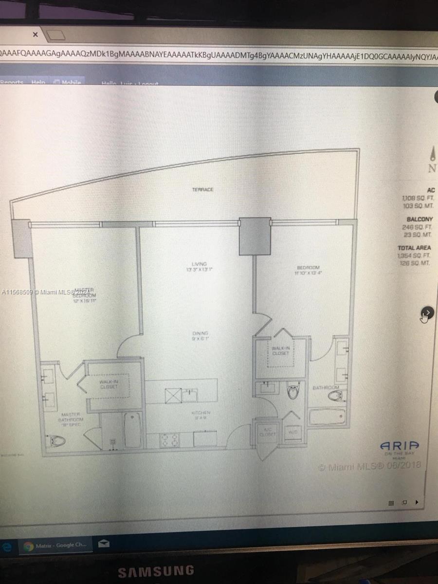 488 NE 18 st 809, Miami, Florida 33132, 2 Bedrooms Bedrooms, ,2 BathroomsBathrooms,Residentiallease,For Rent,488 NE 18 st 809,A11568509