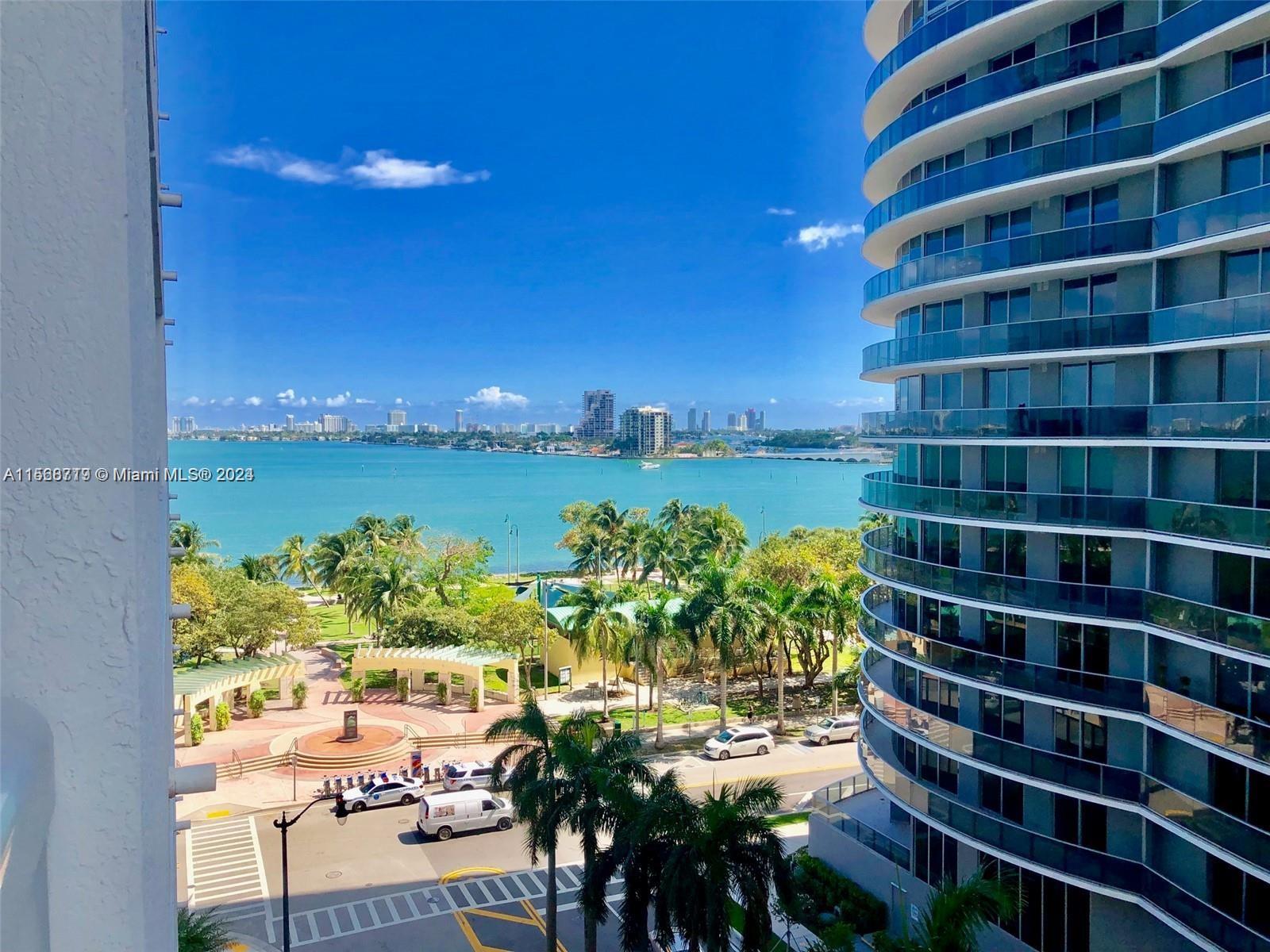 Enjoy both Bay & City views from this spacious 2 Bedroom 2 baths w/1430 sqft of AC space + 236 sqft in balconies. Split bedrooms. Full size washer/dryer. storage Plenty of storage space. Cable, internet, water & 1 parking space (others available for +) included in low HOA. Heated Pool, State of the Art Gym Business Center, Game Rm all w spectacular views of the Bay. Located across from Margaret Pace Park & within walking distance to public transportation, restaurants, banking & Publix. Miami’s best restaurants, entertainment & sports events are just minutes away. Very easy to show call now!
