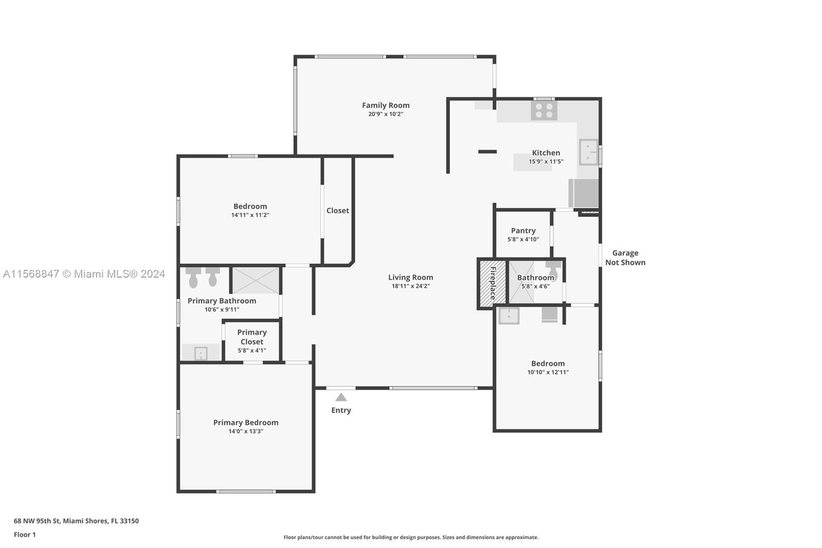 68 NW 95th St, Miami Shores, Florida 33150, 3 Bedrooms Bedrooms, ,2 BathroomsBathrooms,Residential,For Sale,68 NW 95th St,A11568847