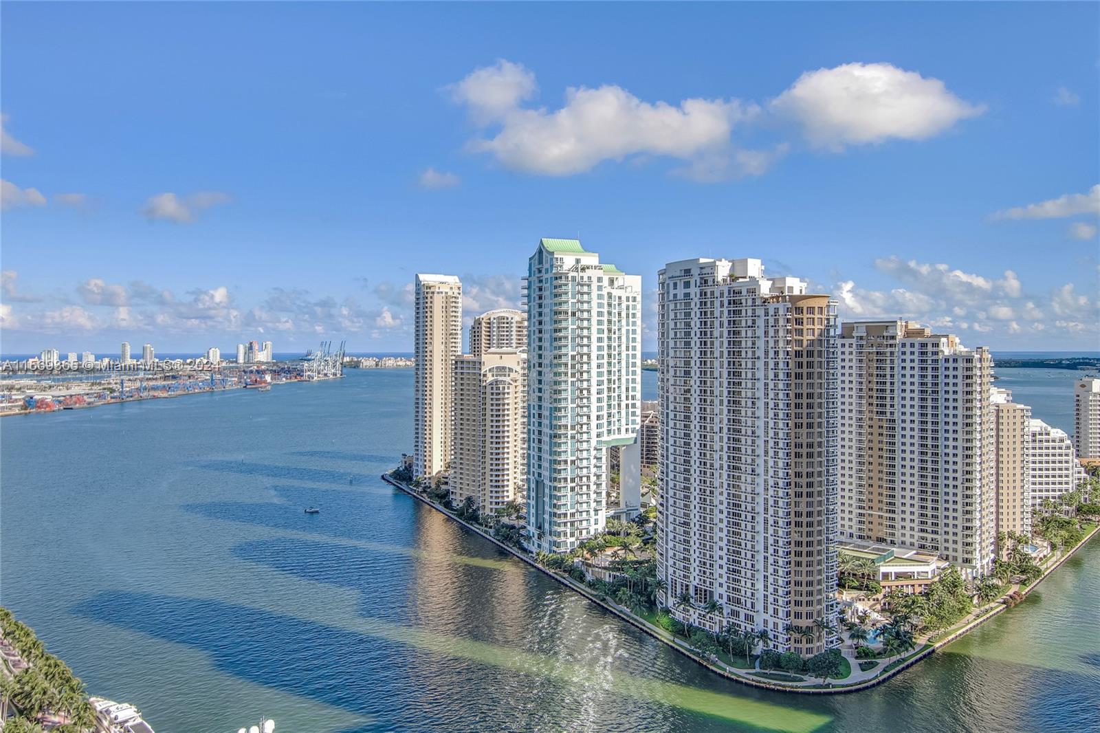 One of the best condo buildings on Brickell Key with water and city views. The unit has high ceilings , open kitchen, new A/C, new water heater and 2 parking spaces which is a rare find. The building offers great amenities: tennis, gym, sauna, concierge, valet, pool, party room. Easy to show.  Show it with pride