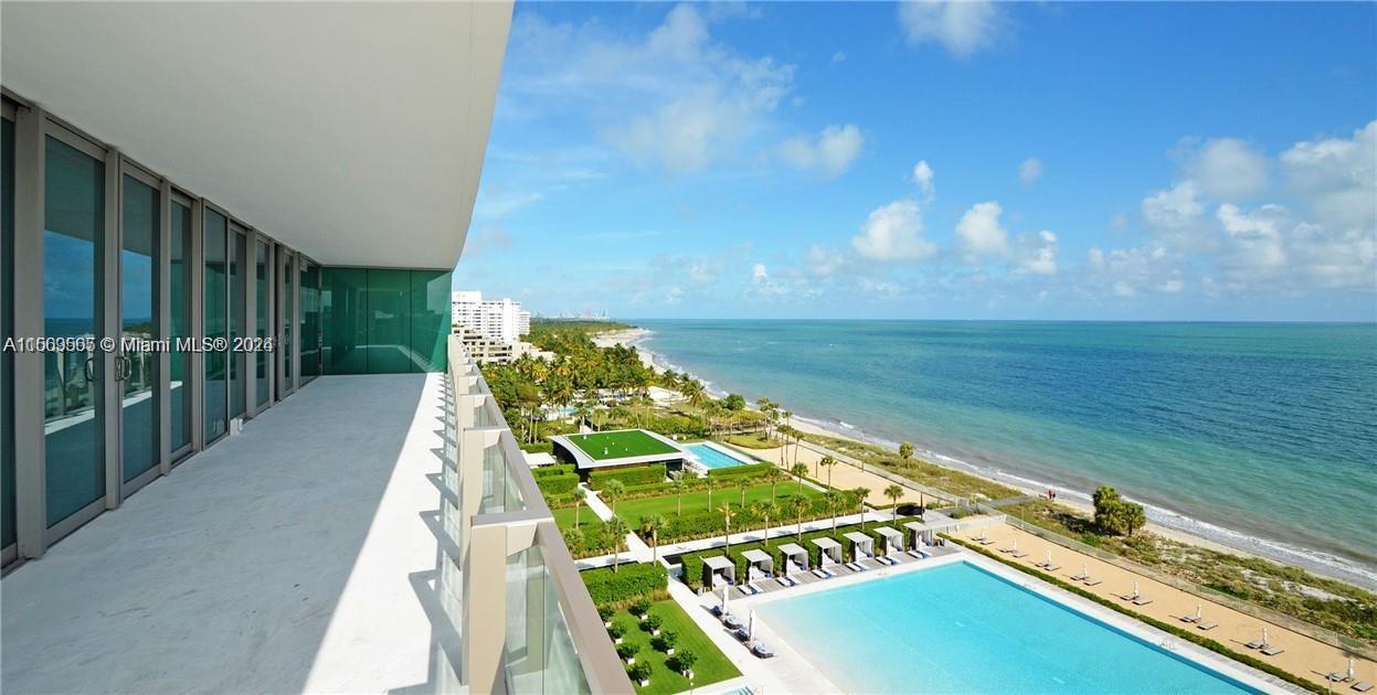 Corner modern, high-end flow-through unit at the exclusive Oceana in Key Biscayne! Private elevator leads you into this spectacular 4B + Maid’s quarters and 7.5Bath unit. Floor-to-ceiling windows and expansive terraces throughout encompass beautiful direct East, West and South views. This luxurious modern style building offers a grand pool and exercise pool, al-fresco Beachfront Restaurant, Tennis court, state-of-the-art gym and spa with ocean views, kids play room, party & media rooms, 24-hour security and valet, beach and pool services, golf putting green and Sand Volleyball on it's 500 ft private beach.