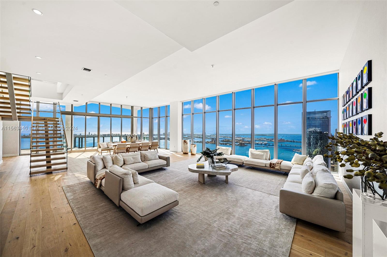 This 11,884sf Penthouse possesses qualities that set it apart from any penthouse in Miami. Boasting voluminous 15 ft ceilings, a private roof deck with pool and summer kitchen, 3 primary suites, 270 degree breathtaking views of the ocean, bay, island, downtown, Wynwood and more. Enjoy luminous cityscapes and ocean blues from multiple vantage points. Perfect for entertaining, every detail of this modern masterpiece has been reimagined for a home that exceeds even the highest of expectations. Nestled in the heart of Miami within minutes to Design District/SoBe/Brickell, enjoy quick access to top restaurants, retail, sports, art, and culture.