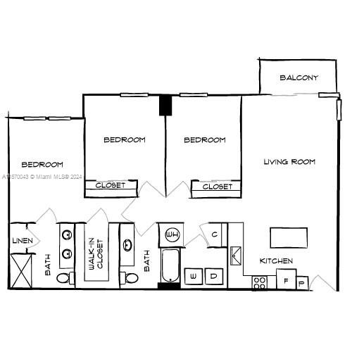 2150 N Bayshore Dr 0609, Miami, Florida 33137, 3 Bedrooms Bedrooms, ,2 BathroomsBathrooms,Residentiallease,For Rent,2150 N Bayshore Dr 0609,A11570043
