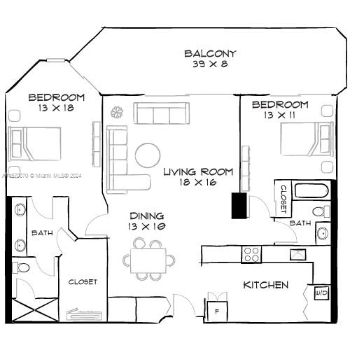 555 NE 34th St 0705, Miami, Florida 33137, 2 Bedrooms Bedrooms, ,2 BathroomsBathrooms,Residentiallease,For Rent,555 NE 34th St 0705,A11570070