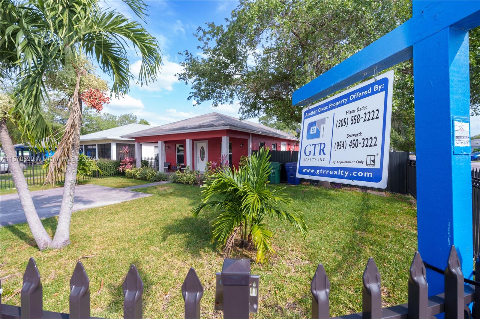 Two small dogs on the premises. Nice Corner starter home centrally located in Miami. Property is completely fence for privacy and a front electric gate for ease of getting in and out of your driveway. Property has impact windows and doors. Central AC unit replaced in 2023. Impact windows installed in 2019, shingle roof replaced 10 years ago. Aluminum fence installed in 2023. This property should pass wind mitigation and four point inspection without a problem. Huge corner lot, room for a pool, a possible in-law  quarters, or a two-car garage. Should check with the city of Miami zoning and building department. Remarks here are as per the owner's information. Please do your due diligence. Must provide a DU or LP and proof of funds with all offers. No exceptions.