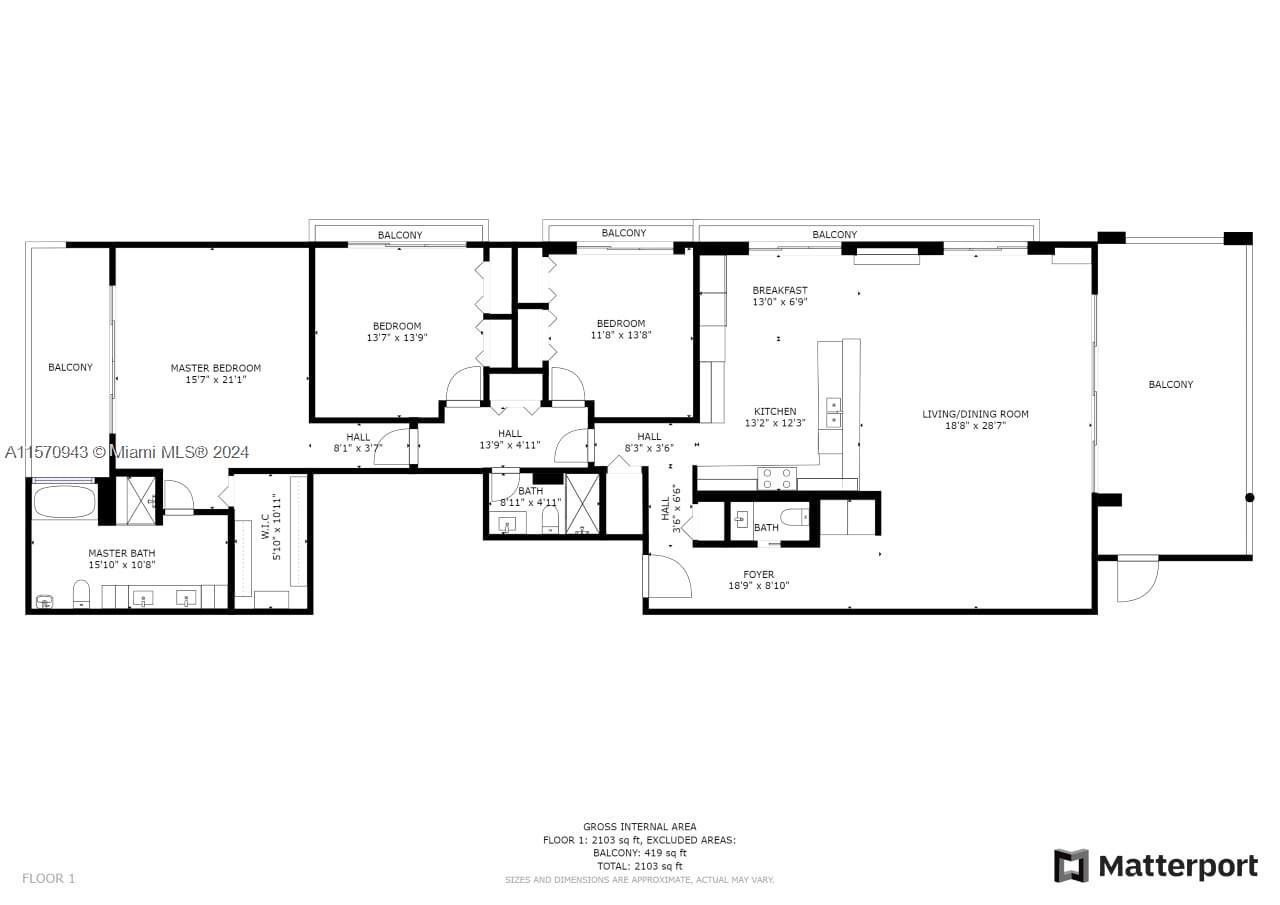 468 Golden Isles Dr 401, Hallandale Beach, Florida 33009, 3 Bedrooms Bedrooms, ,2 BathroomsBathrooms,Residentiallease,For Rent,468 Golden Isles Dr 401,A11570943