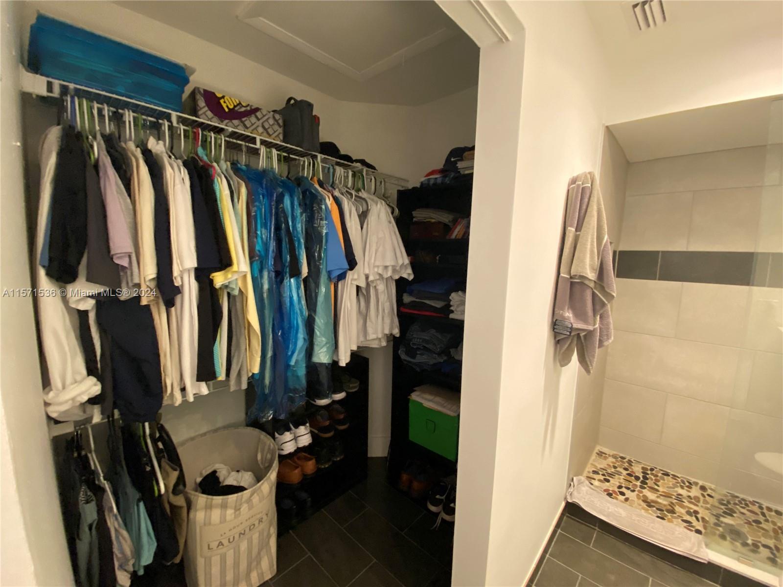 Master walk-in closet