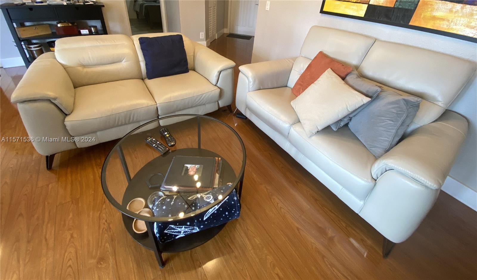 Closer look at the furniture - the home is being rented 
